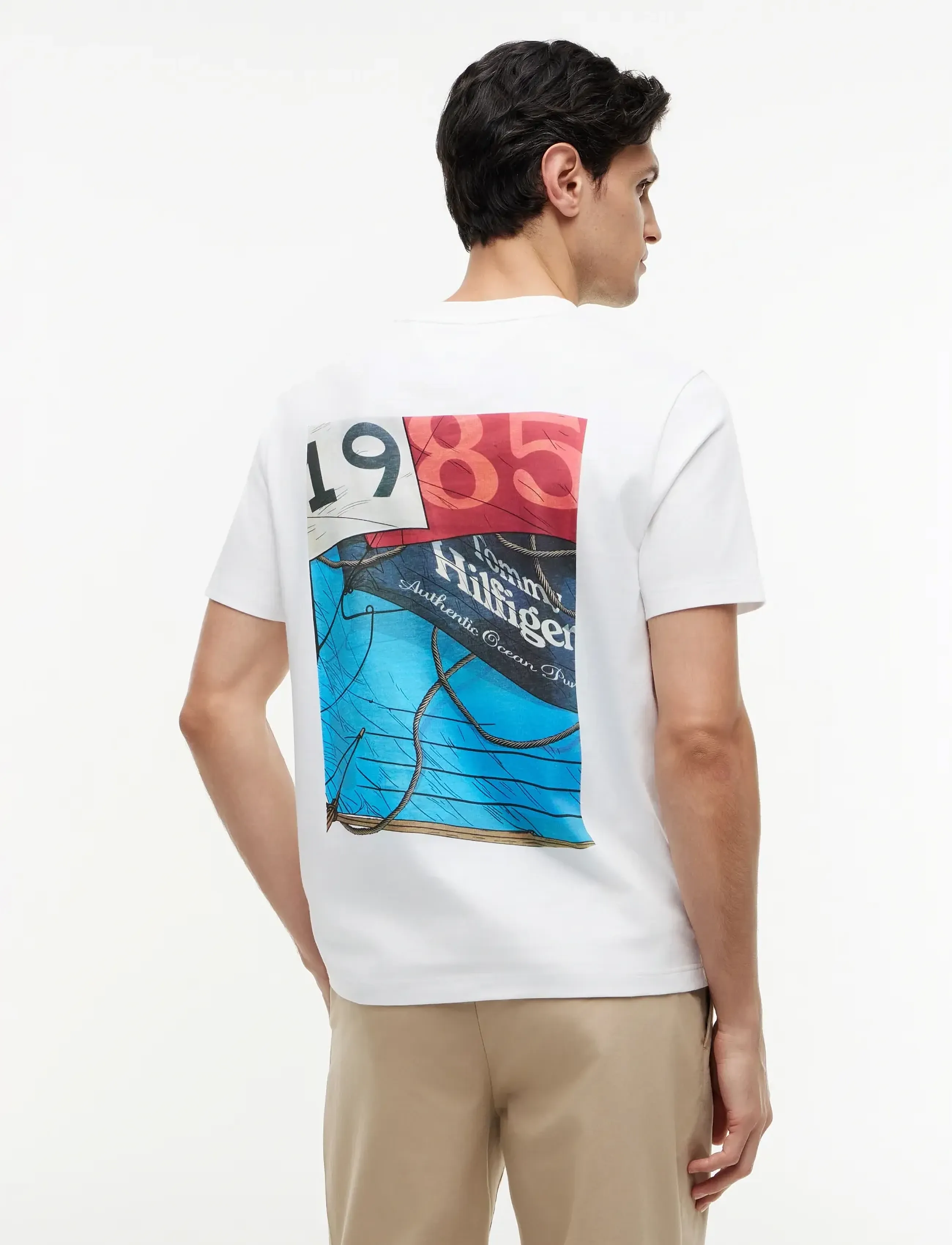 Tommy Hilfiger - NAUTICAL BACK PHOTO REGULAR TEE - krótki rękaw - white - 2