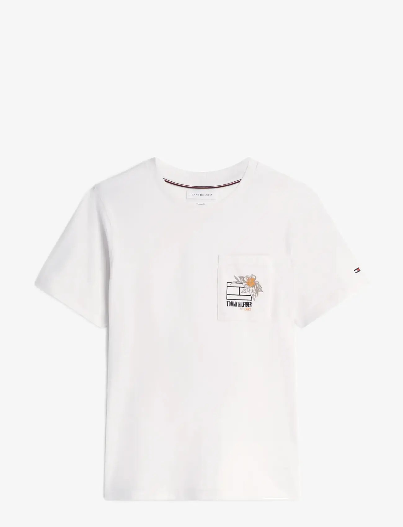 Tommy Hilfiger - SUMMER FLORAL GRAPHIC POCKET TEE - kortærmede t-shirts - ivory petal - 1