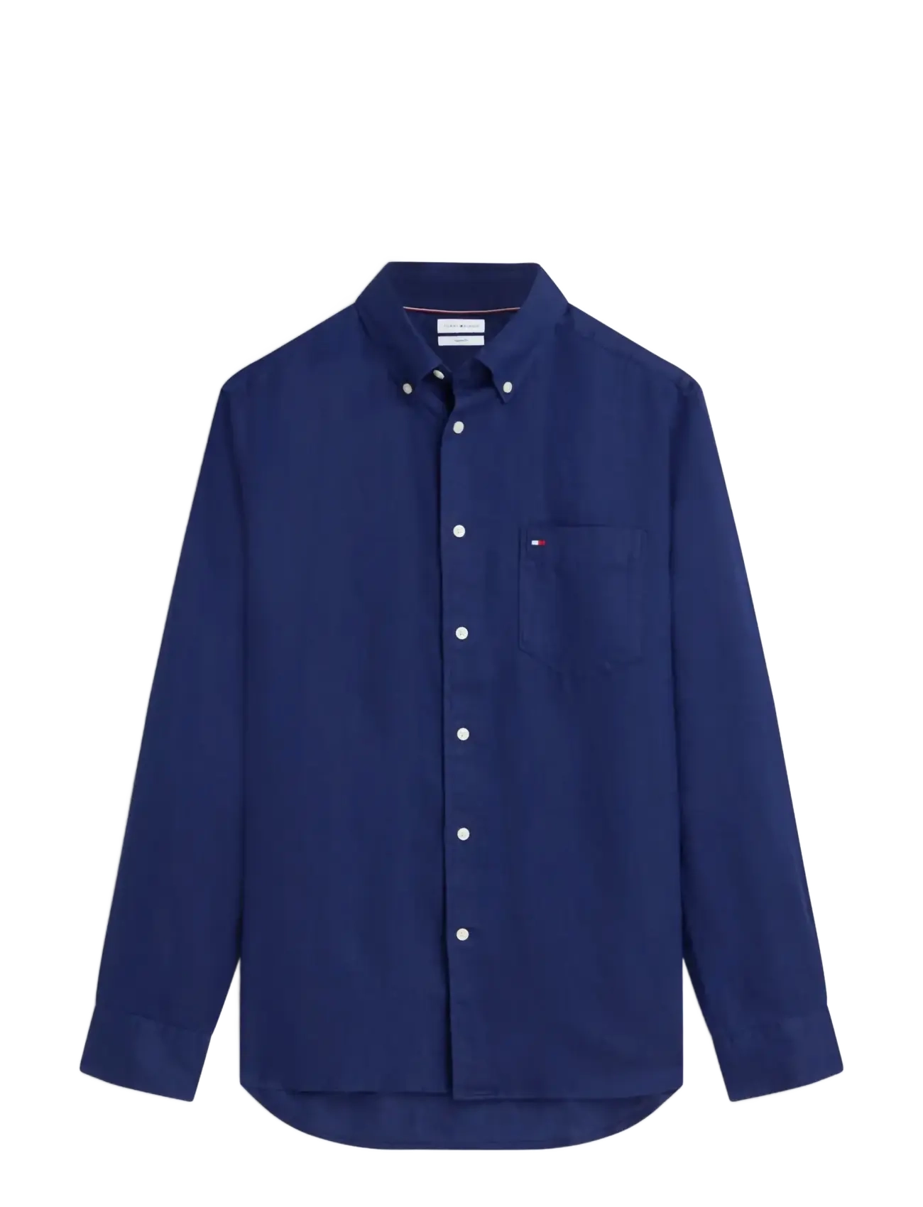 Tommy Hilfiger PIECE DYE LINEN RF SHIRT - Linneskjortor - PREPPY NAVY / navy