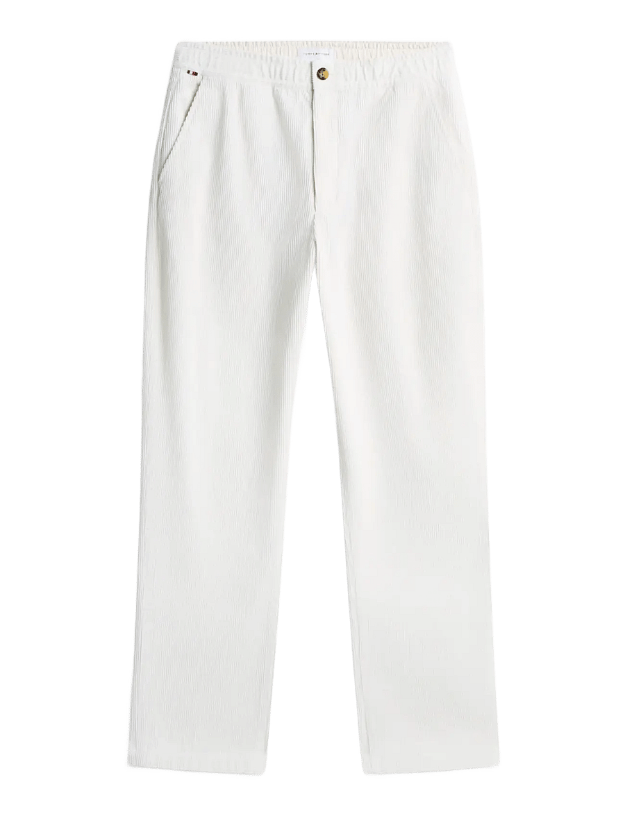 Tommy Hilfiger - DOVER WIDE WALE CORDUROY - casual trousers - ivory silk - 1
