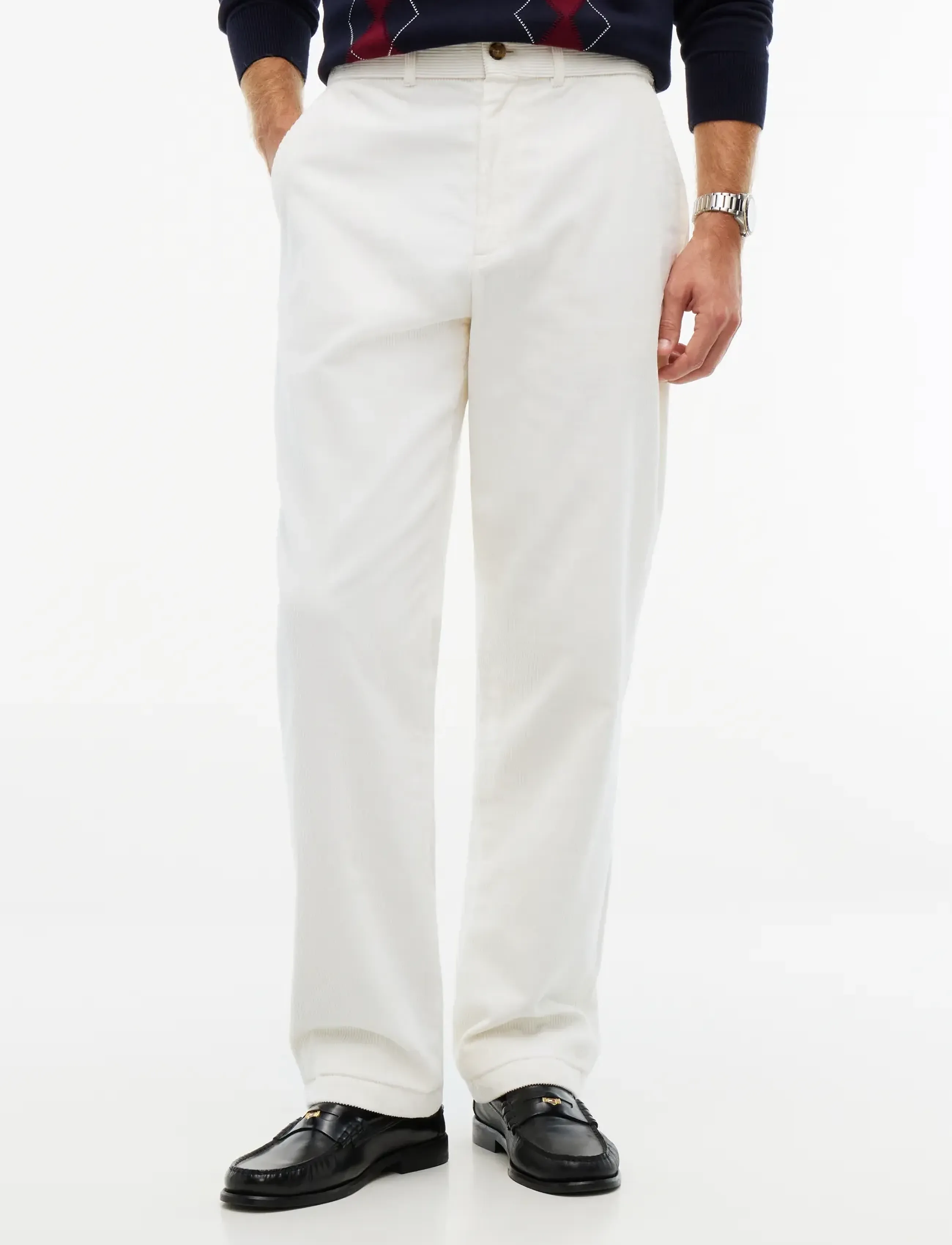 Tommy Hilfiger DOVER WIDE WALE CORDUROY - Vis alt - IVORY SILK / cream