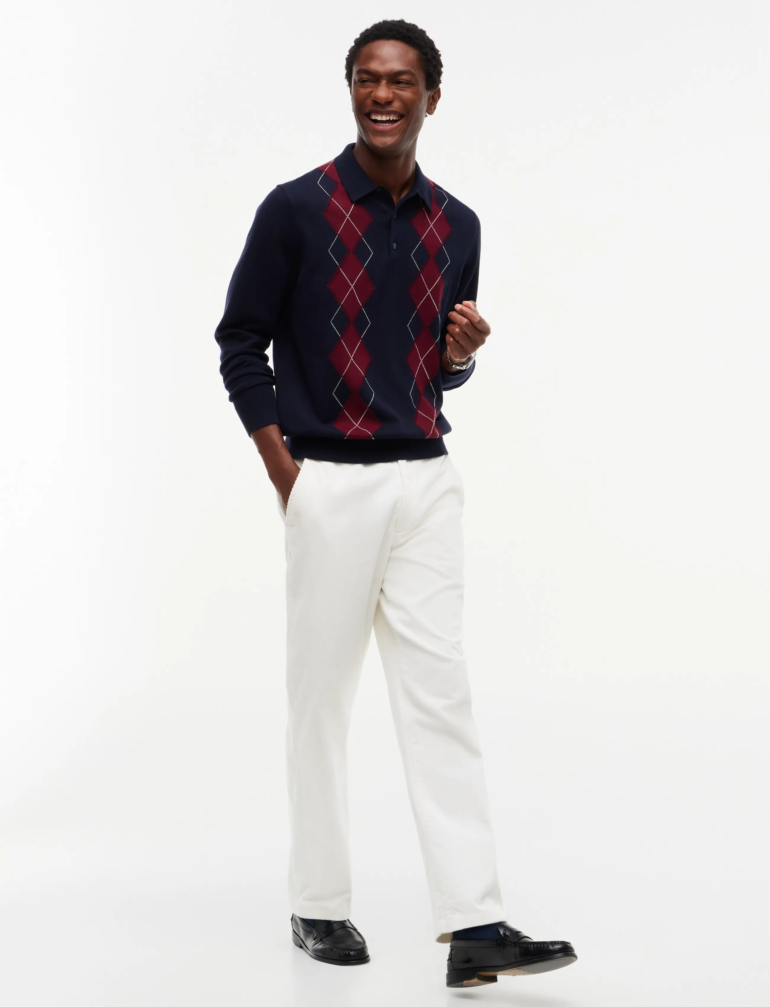 Tommy Hilfiger - DOVER WIDE WALE CORDUROY - casual trousers - ivory silk - 3