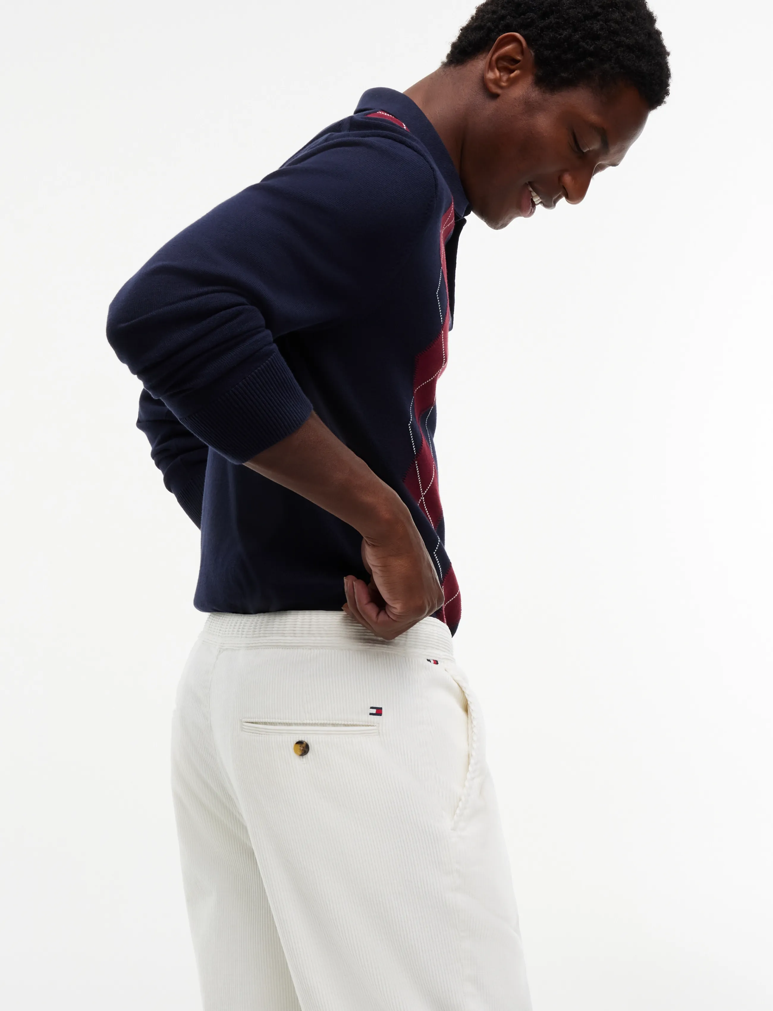 Tommy Hilfiger - DOVER WIDE WALE CORDUROY - casual trousers - ivory silk - 4