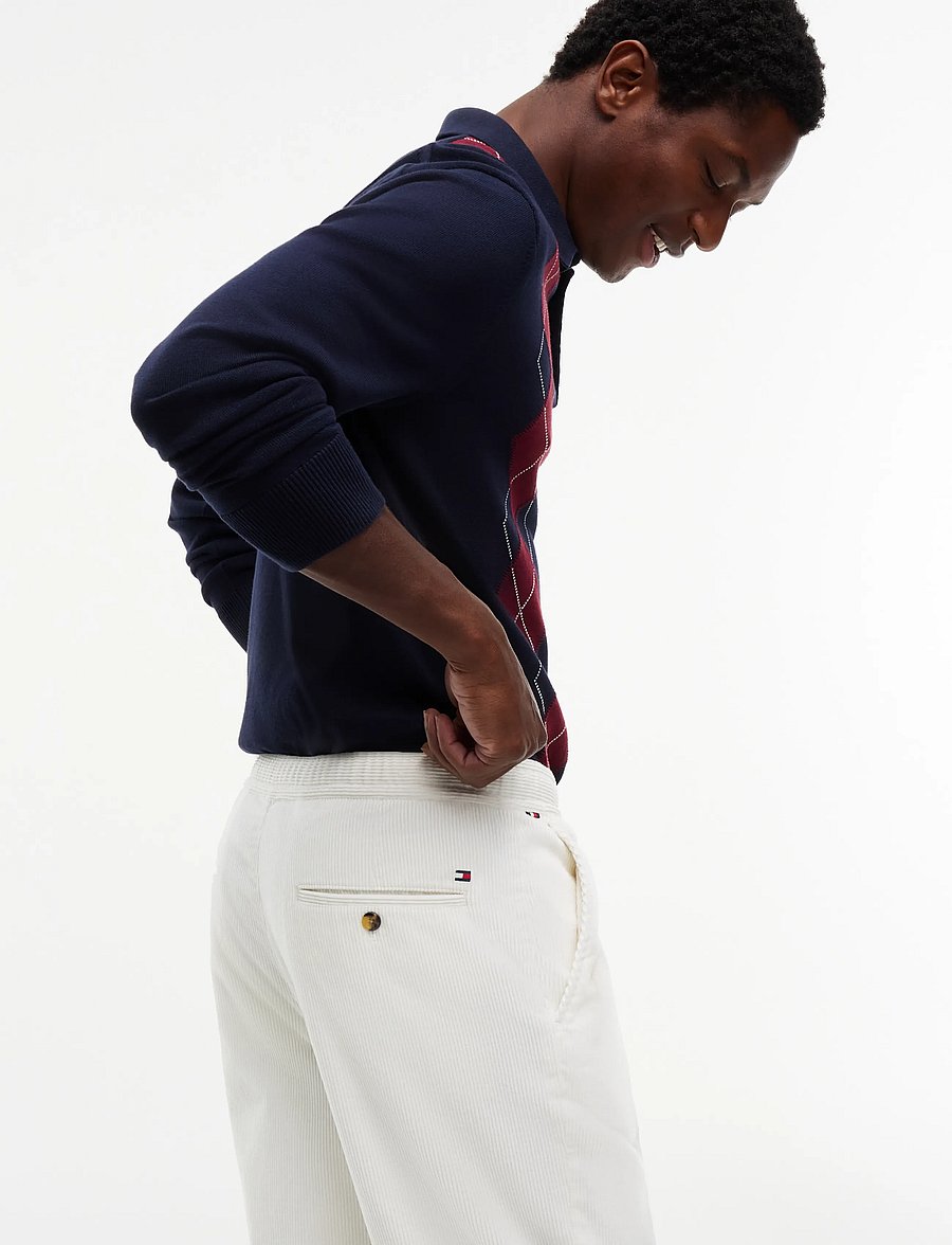 Tommy Hilfiger - DOVER WIDE WALE CORDUROY - casual trousers - ivory silk - 4