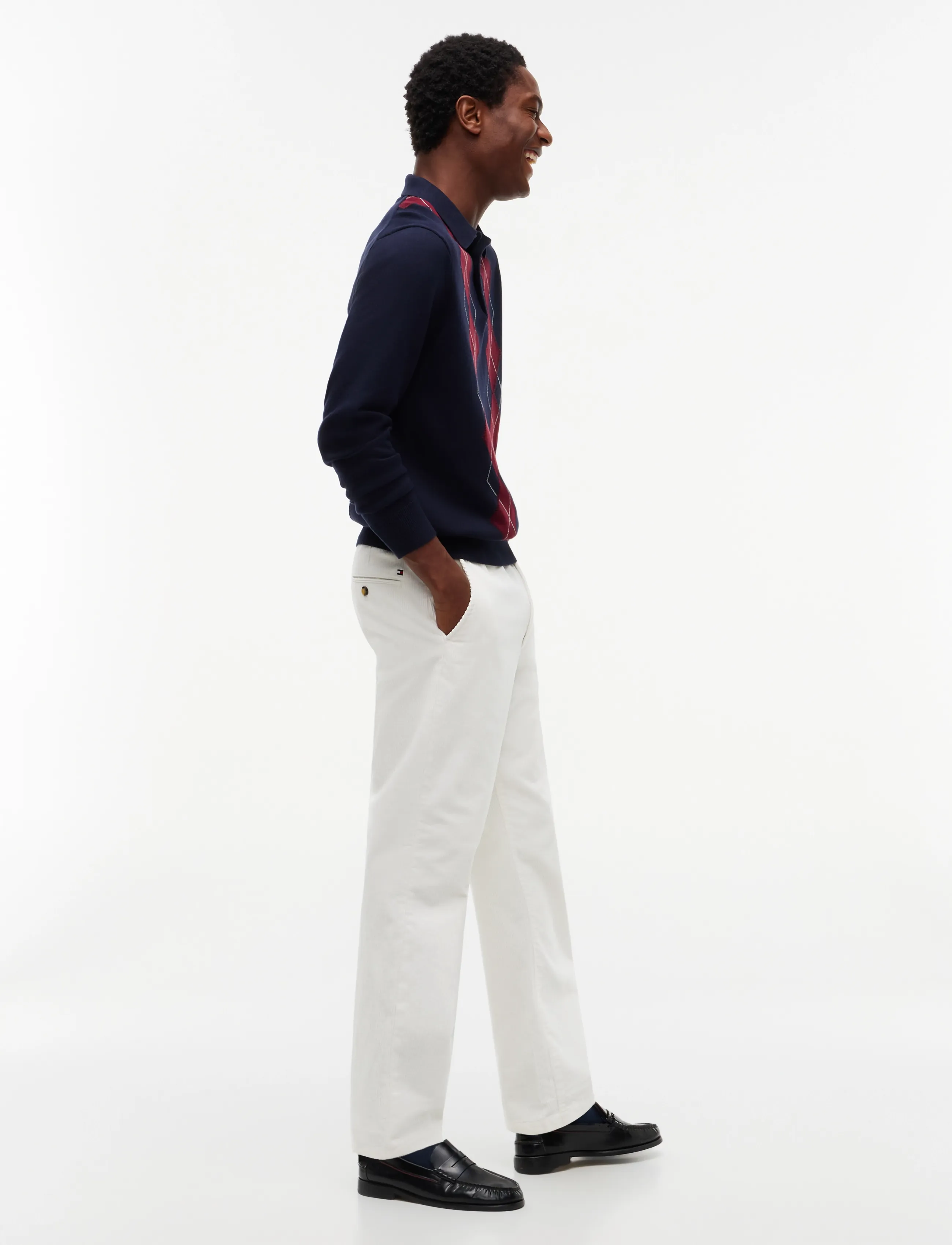 Tommy Hilfiger - DOVER WIDE WALE CORDUROY - casual trousers - ivory silk - 5
