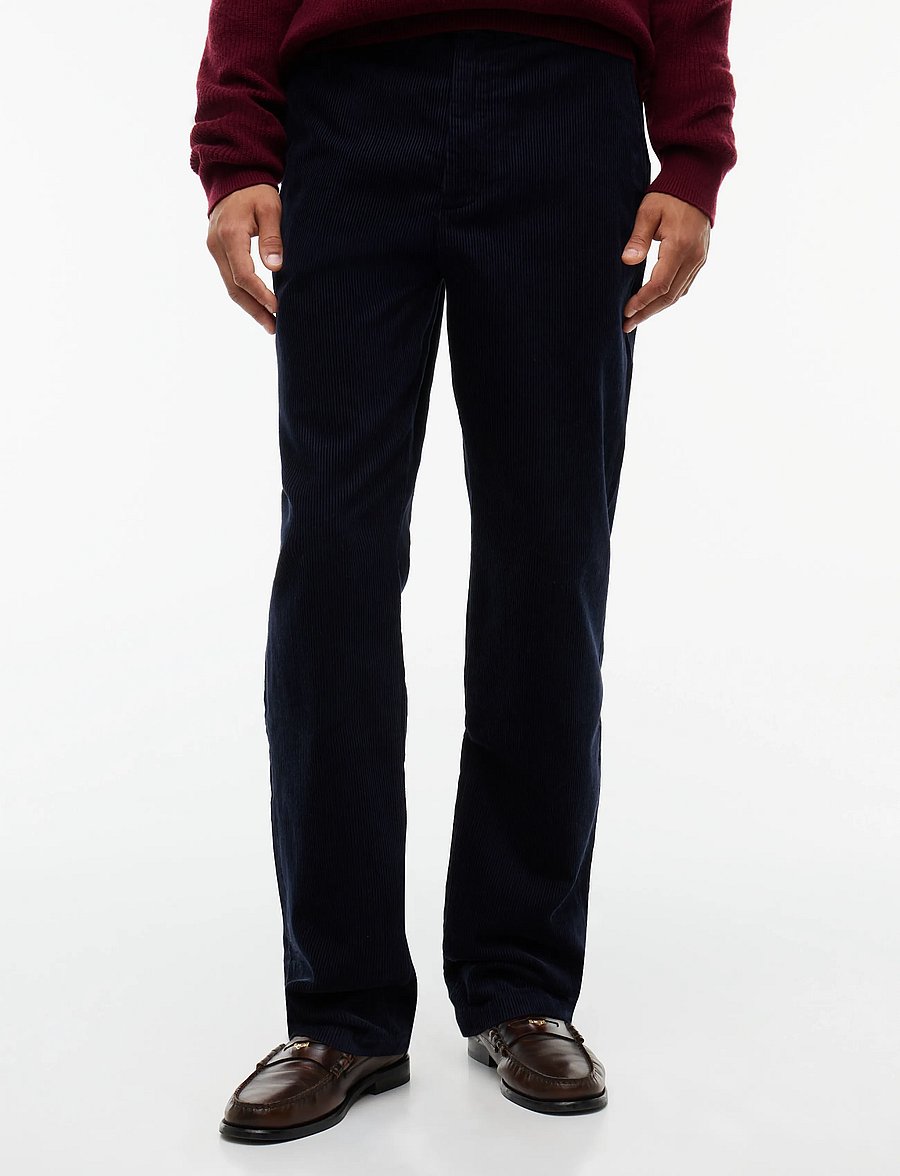 Tommy Hilfiger - DOVER WIDE WALE CORDUROY - freizeithosen - navy blue - 0