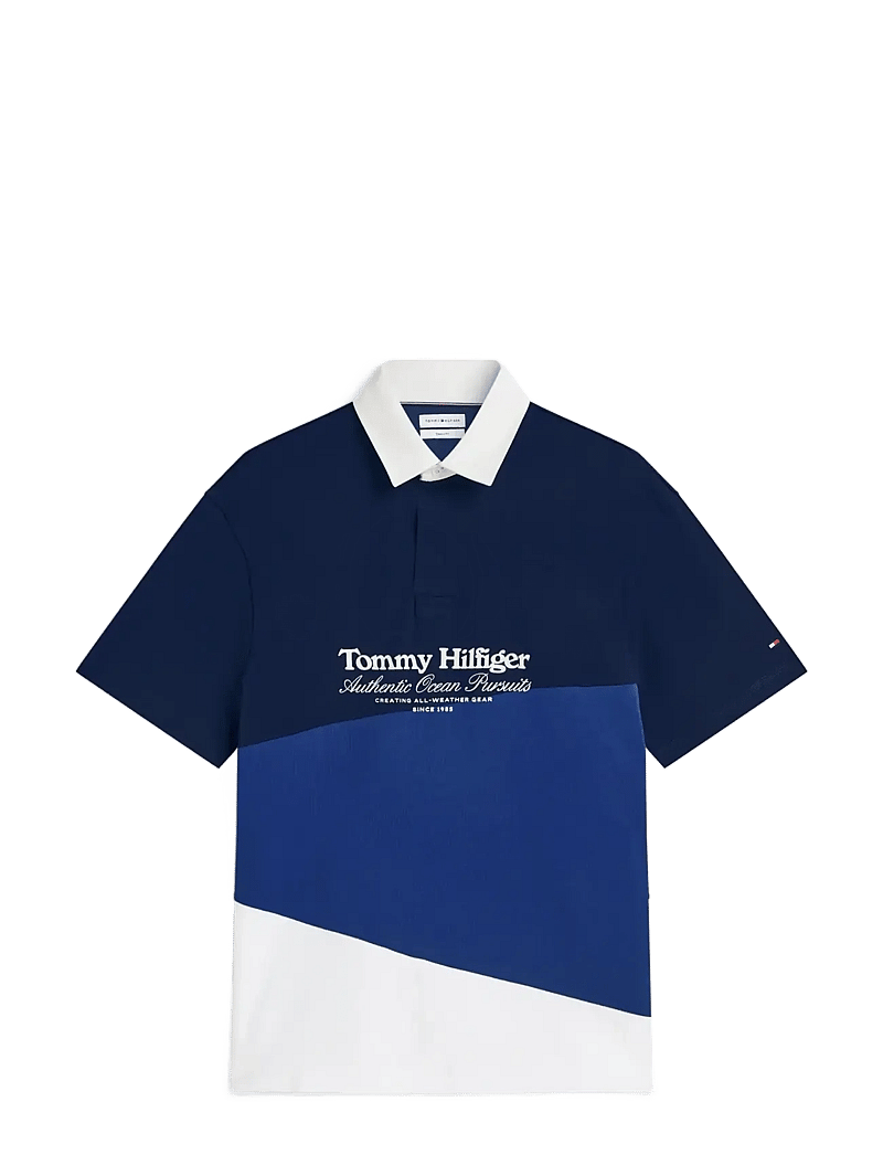 Tommy Hilfiger - GRAPHIC COLORBLOCK CLASSIC POLO - kortærmede poloer - carbon navy multi - 1
