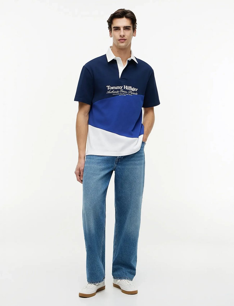 Tommy Hilfiger - GRAPHIC COLORBLOCK CLASSIC POLO - korte mouwen - carbon navy multi - 4