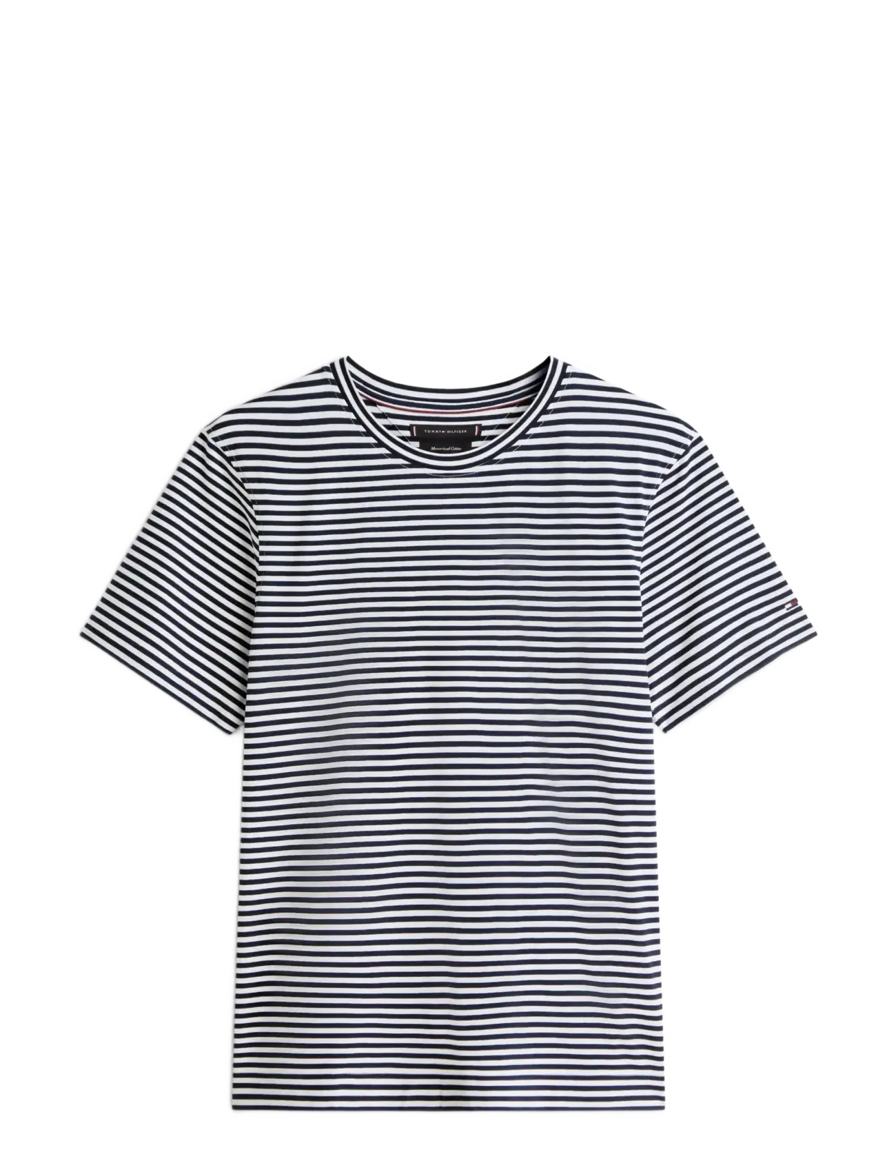 Tommy Hilfiger DC MERCERIZED STRIPE TEE - Summer Shop - CARBON NAVY WHITE / navy