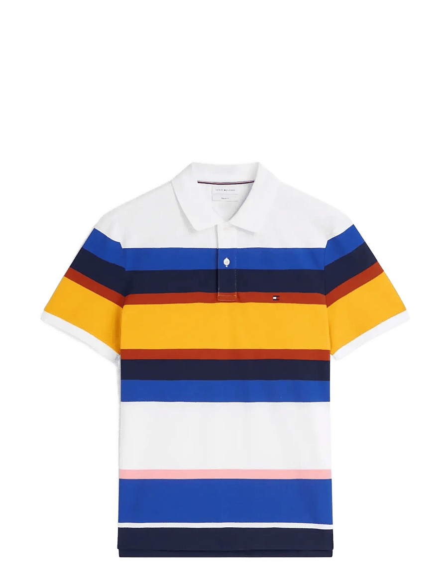 Tommy Hilfiger - VARIED ROADMAP STRIPE REG POLO - kurzärmelig - blue stripe multi 02 - 1