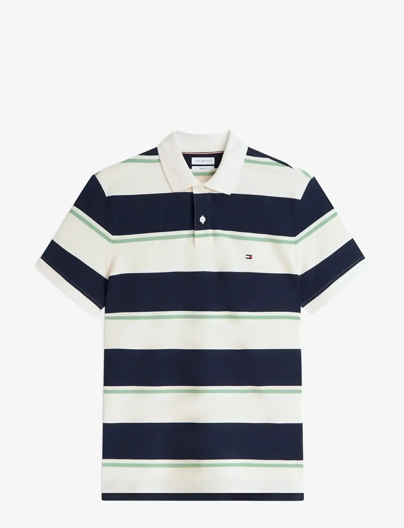 Tommy Hilfiger - VARIED ROADMAP STRIPE REG POLO - lühikeste varrukatega polod - carbon navy   multi - 1