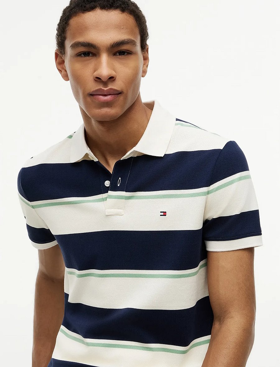 Tommy Hilfiger - VARIED ROADMAP STRIPE REG POLO - kurzärmelig - carbon navy multi - 3