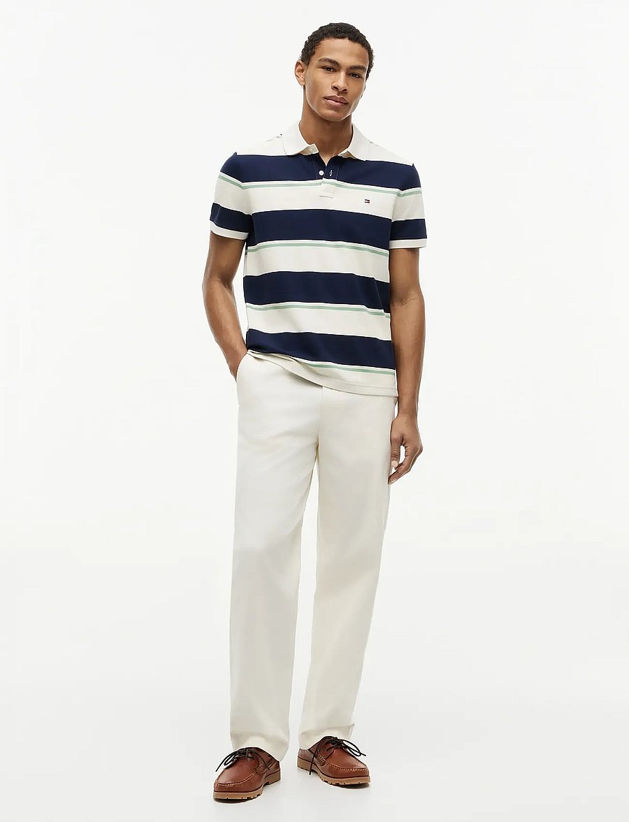 Tommy Hilfiger - VARIED ROADMAP STRIPE REG POLO - kurzärmelig - carbon navy multi - 4