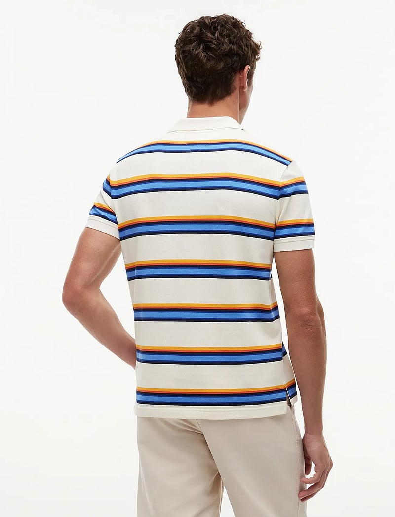 Tommy Hilfiger - VARIED ROADMAP STRIPE REG POLO - kortærmede poloer - ivory petal multi - 2
