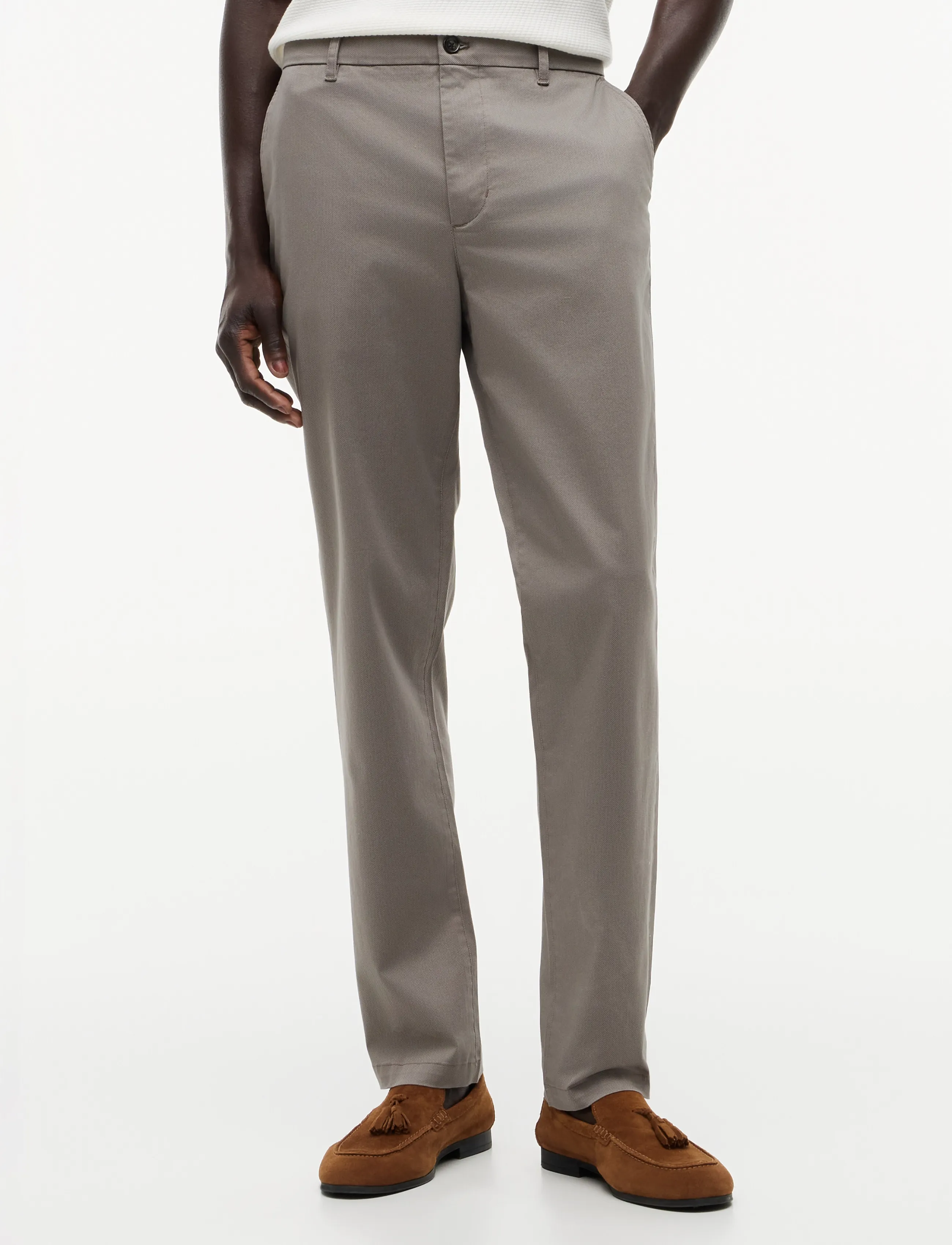 Tommy Hilfiger DENTON PRINTED STRUCTURE - Chinos - HYDROGEN GREY / grey