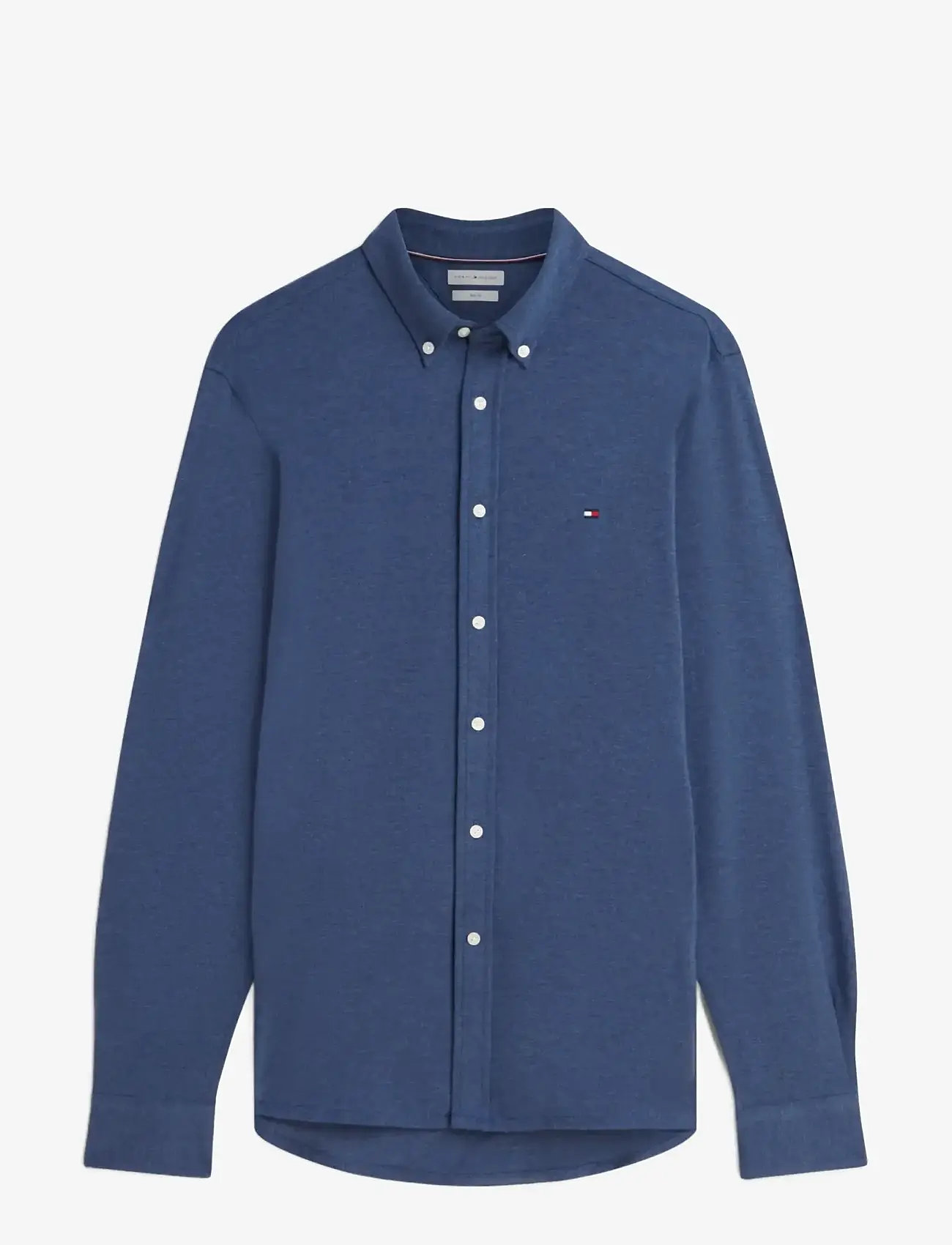 Tommy Hilfiger - KNIT PIQUE FEATHERWEIGHT SF SHT - casual shirts - dark blue heather - 0