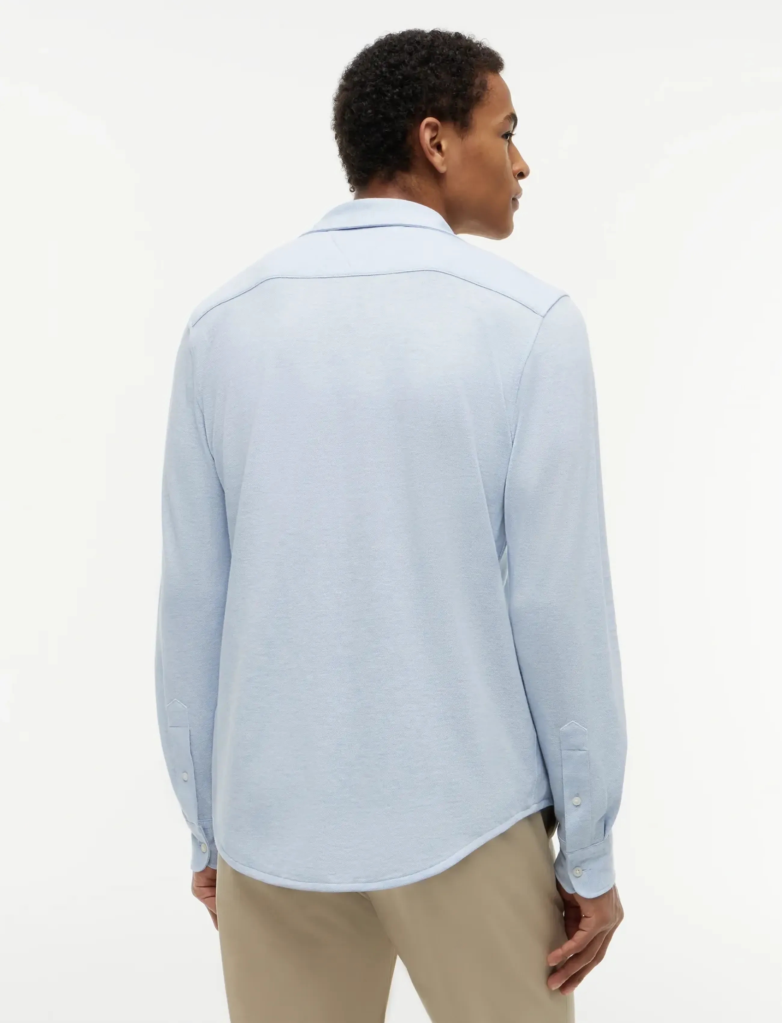 Tommy Hilfiger - KNIT PIQUE FEATHERWEIGHT SF SHT - casual skjorter - light blue heather - 2