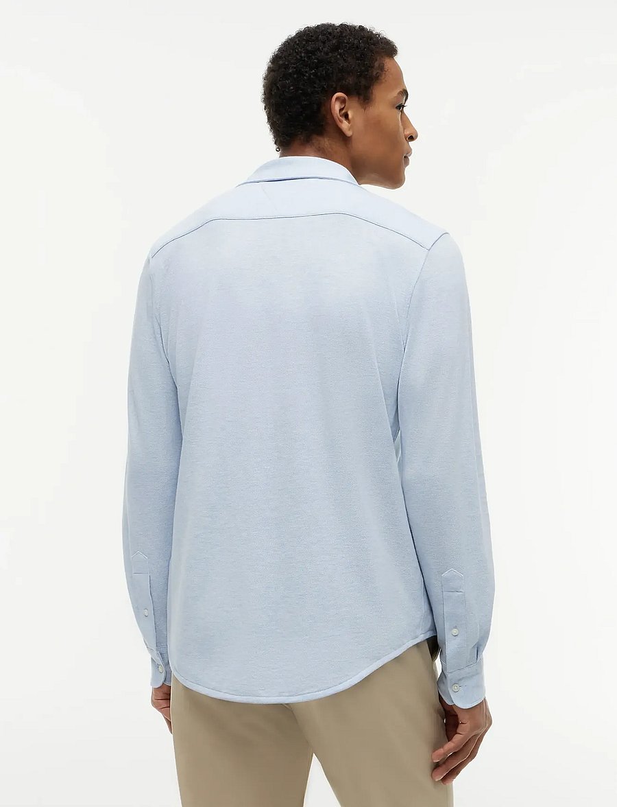Tommy Hilfiger - KNIT PIQUE FEATHERWEIGHT SF SHT - casual skjorter - light blue heather - 2