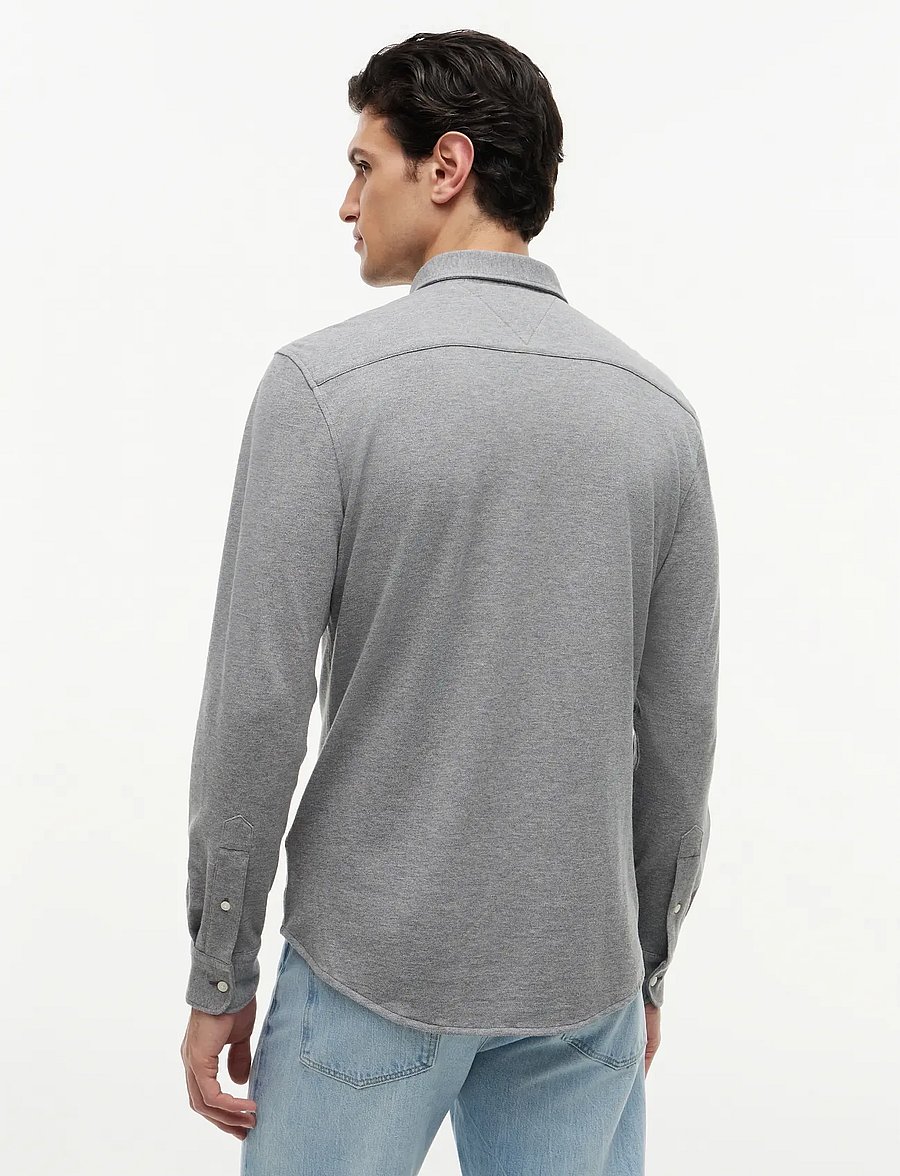 Tommy Hilfiger - KNIT PIQUE FEATHERWEIGHT SF SHT - casual skjorter - medium grey heather - 2