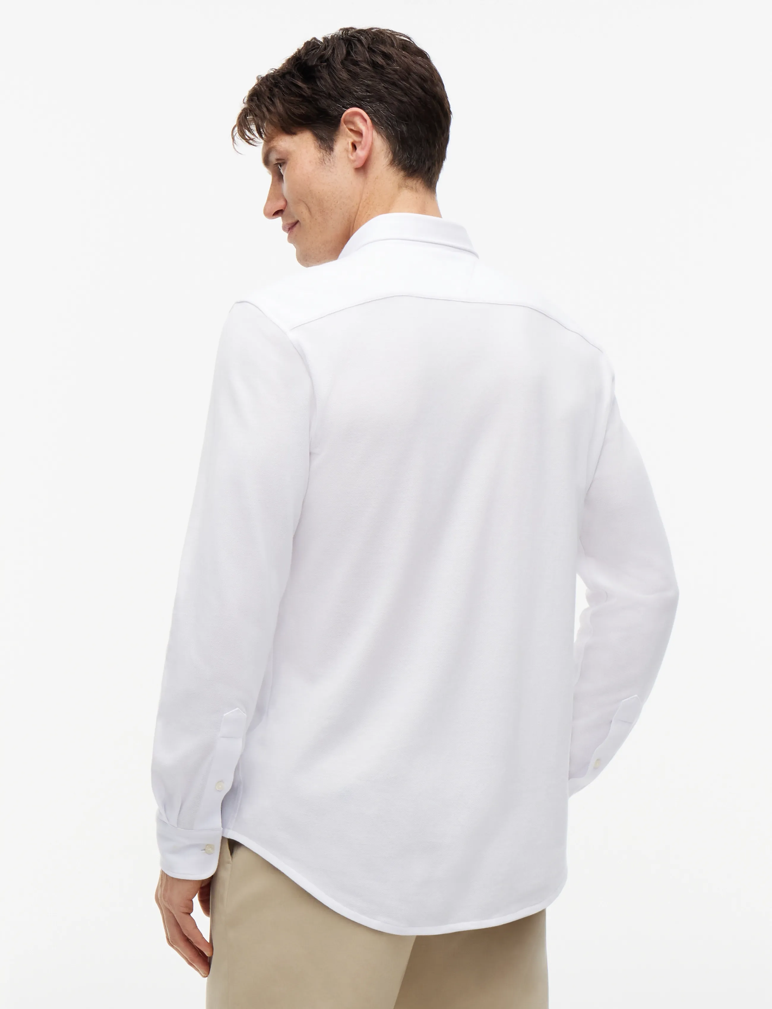 Tommy Hilfiger - KNIT PIQUE FEATHERWEIGHT SF SHT - casual shirts - white - 2