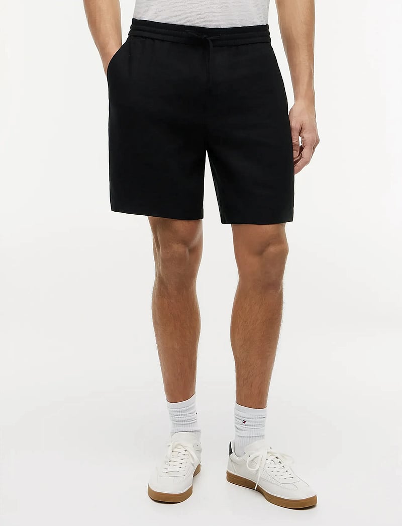 Tommy Hilfiger - DOVER 8 PO SORONA LINEN - linneshorts - black - 0