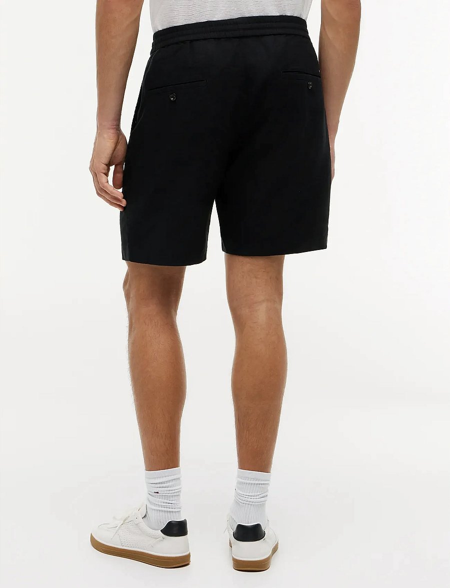 Tommy Hilfiger - DOVER 8 PO SORONA LINEN 2/2 - leinen-shorts - black - 2