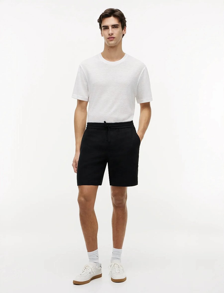 Tommy Hilfiger - DOVER 8 PO SORONA LINEN 2/2 - leinen-shorts - black - 3