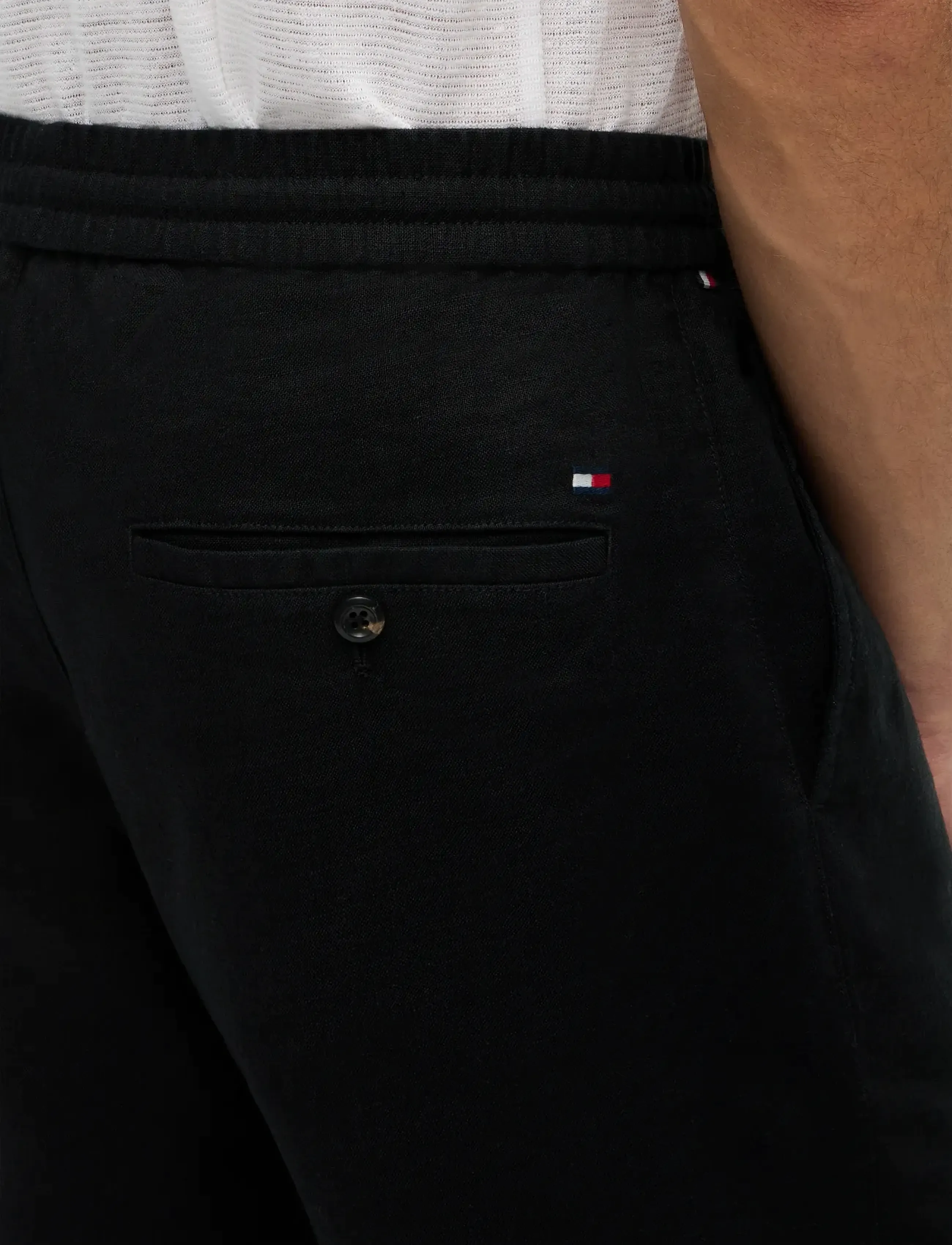 Tommy Hilfiger - DOVER 8 PO SORONA LINEN 2/2 - hørshorts - black - 4