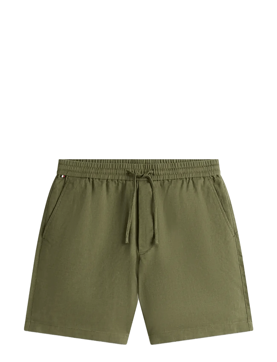 Tommy Hilfiger - DOVER 8 PO SORONA LINEN 2/2 - linased lühikesed püksid - dark artichoke - 1