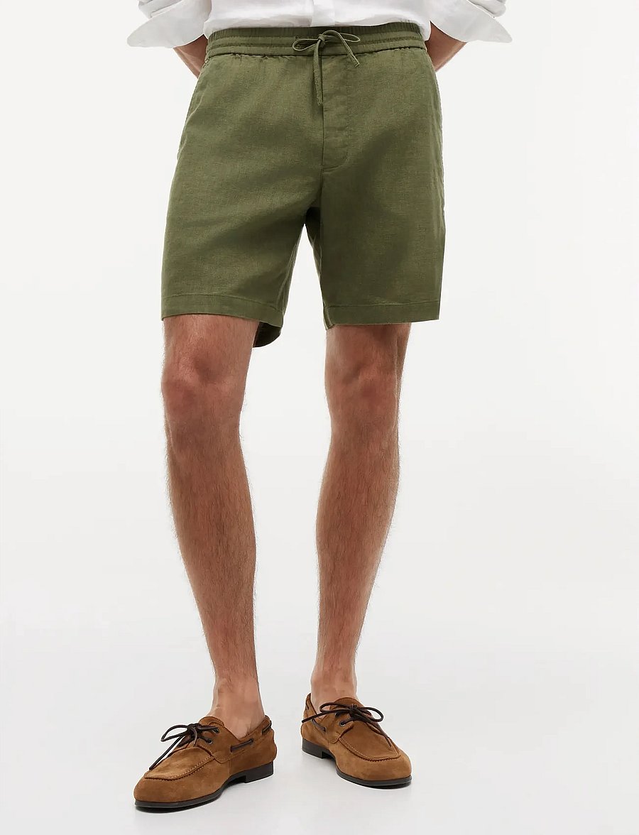 Tommy Hilfiger - DOVER 8 PO SORONA LINEN 2/2 - linased lühikesed püksid - dark artichoke - 0