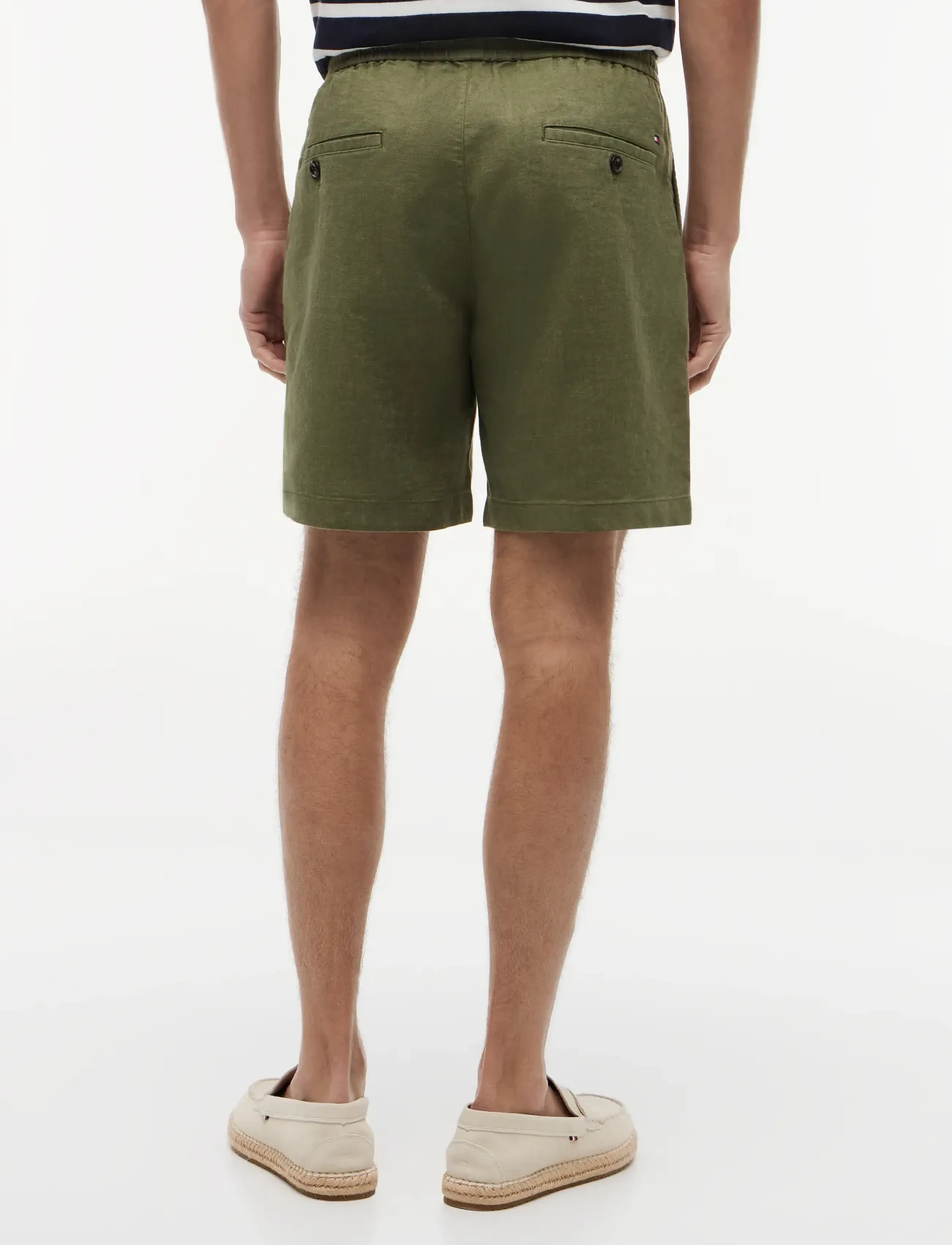 Tommy Hilfiger - DOVER 8 PO SORONA LINEN 2/2 - hørshorts - dark artichoke - 2