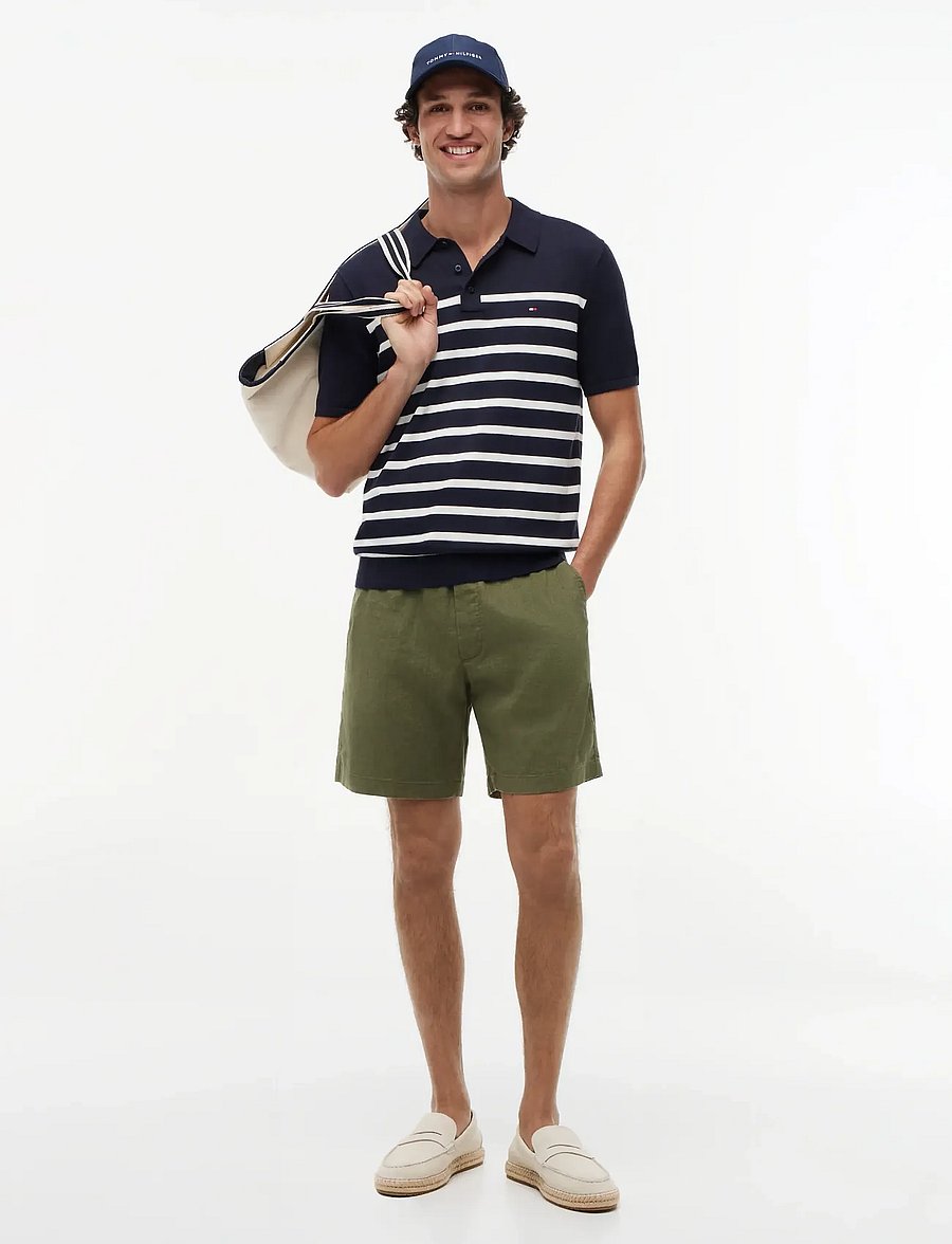 Tommy Hilfiger - DOVER 8 PO SORONA LINEN 2/2 - linased lühikesed püksid - dark artichoke - 3