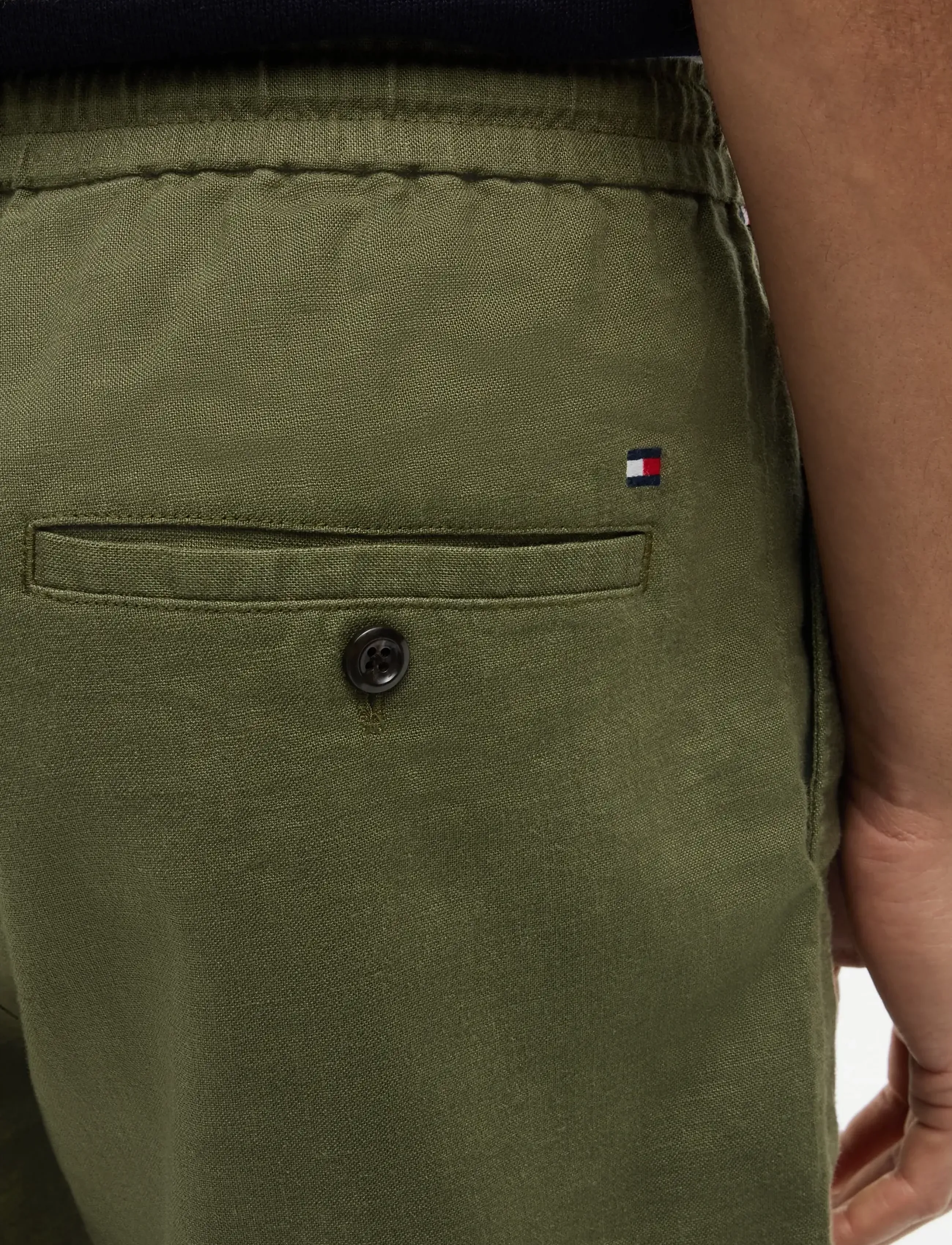 Tommy Hilfiger - DOVER 8 PO SORONA LINEN 2/2 - hørshorts - dark artichoke - 4