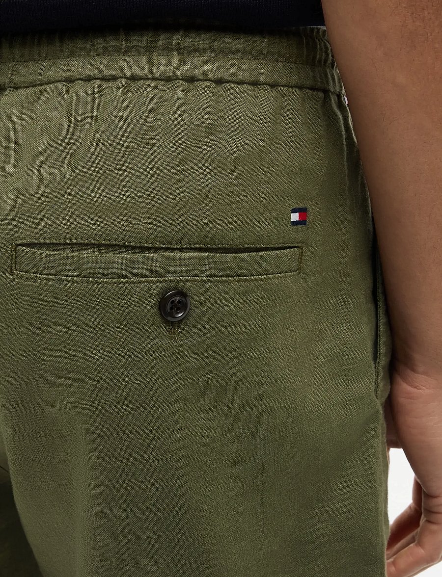 Tommy Hilfiger - DOVER 8 PO SORONA LINEN 2/2 - linased lühikesed püksid - dark artichoke - 4