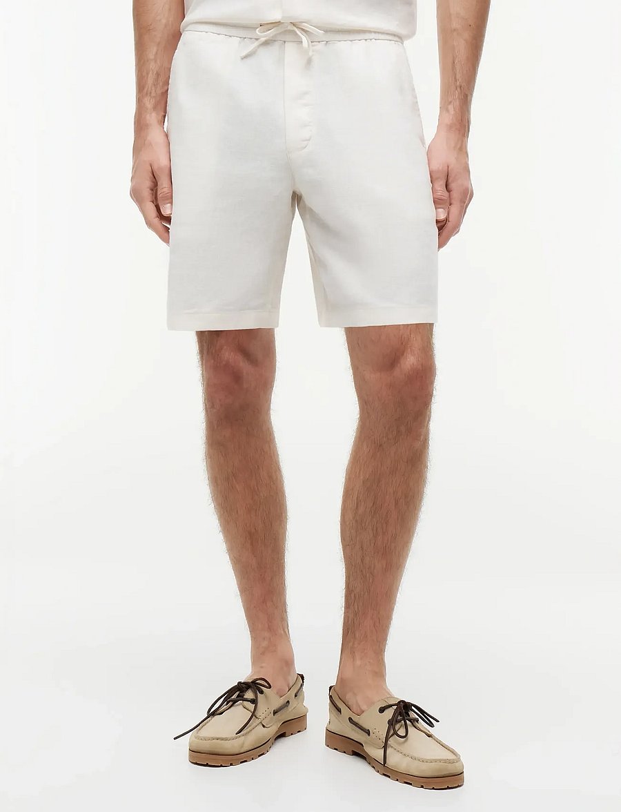 Tommy Hilfiger - DOVER 8 PO SORONA LINEN - linased lühikesed püksid - ivory petal - 0