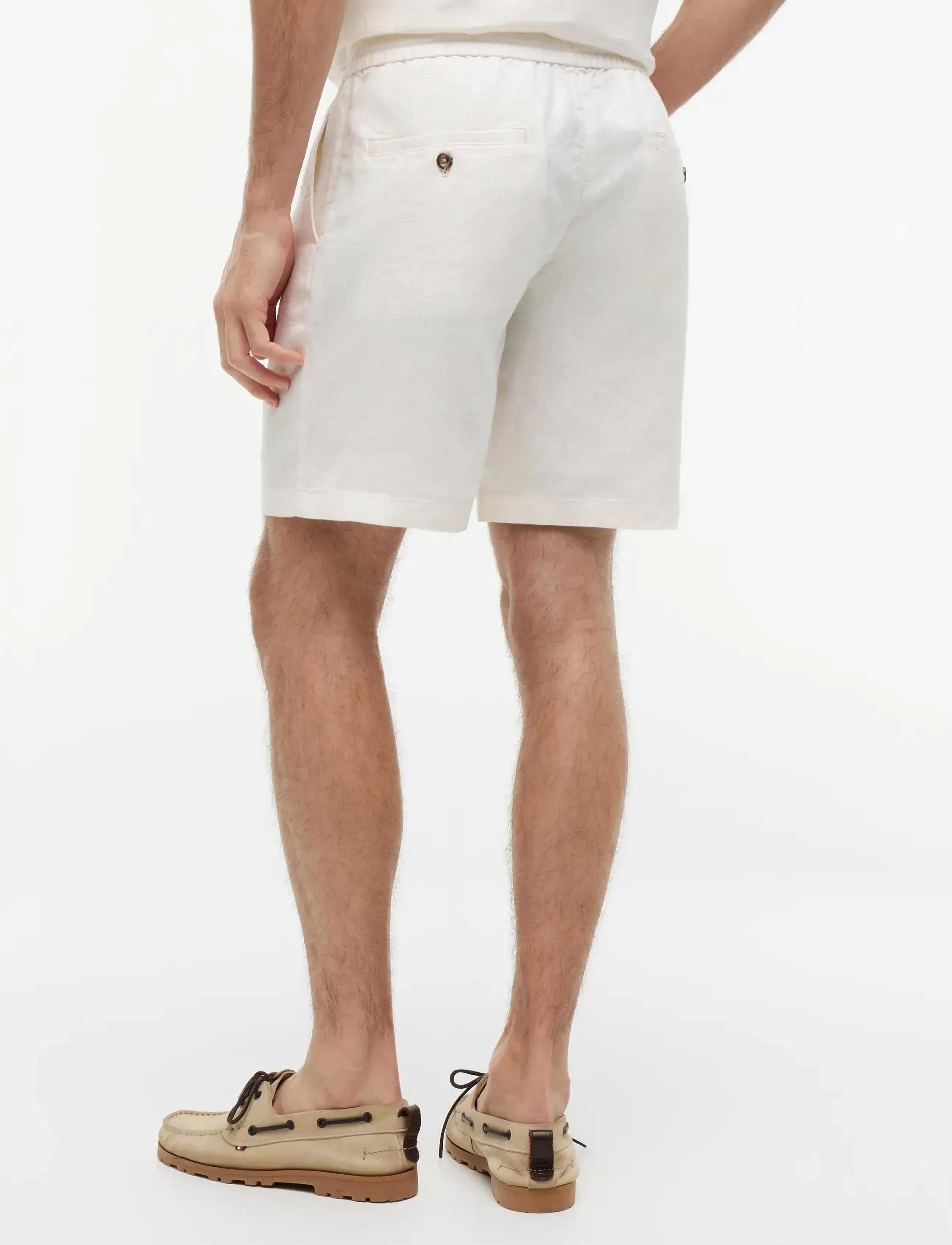 Tommy Hilfiger - DOVER 8 PO SORONA LINEN 2/2 - hørshorts - ivory petal - 2