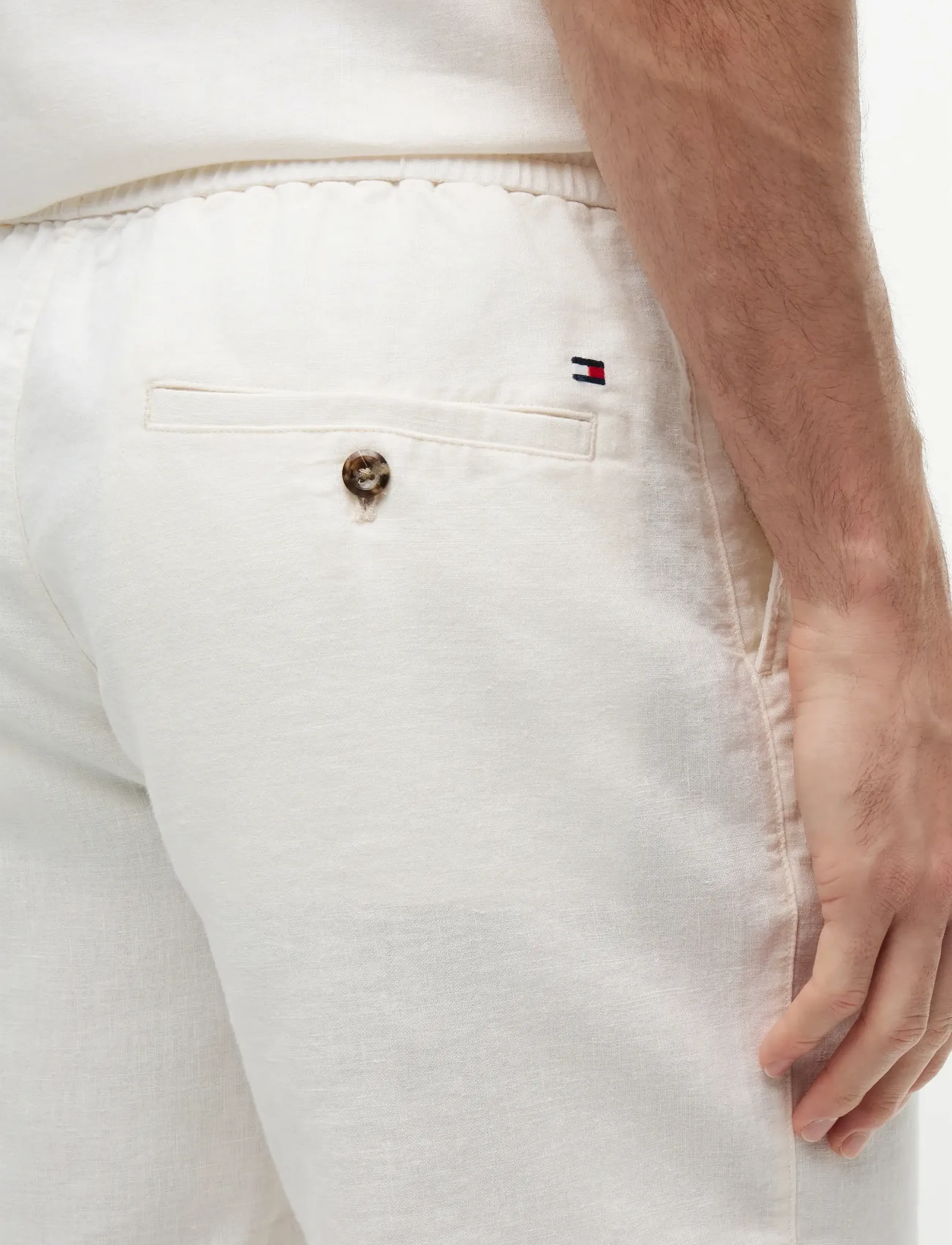 Tommy Hilfiger - DOVER 8 PO SORONA LINEN 2/2 - hørshorts - ivory petal - 4
