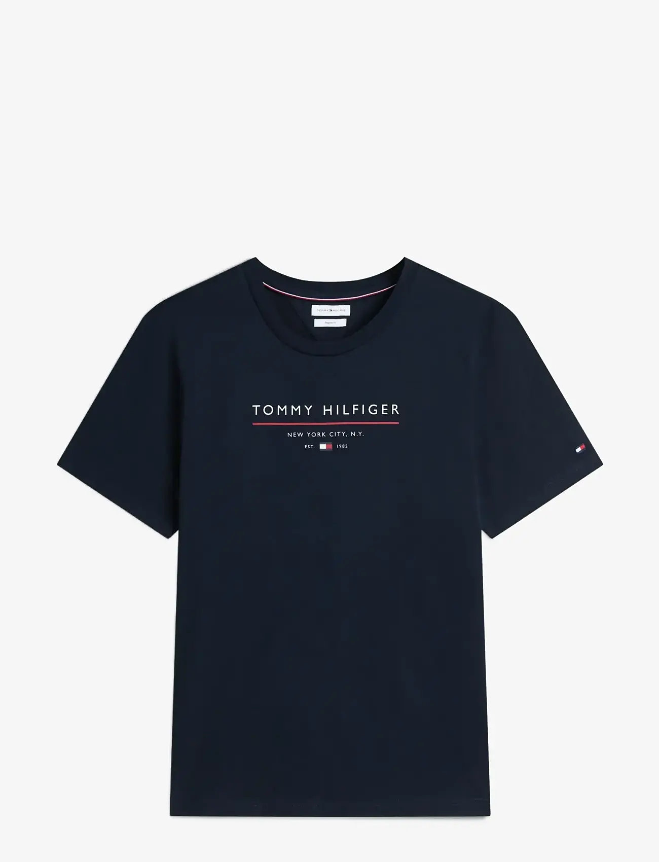 Tommy Hilfiger - BRAND LOVE NEW RWB REG TEE - kortærmede t-shirts - desert sky - 1