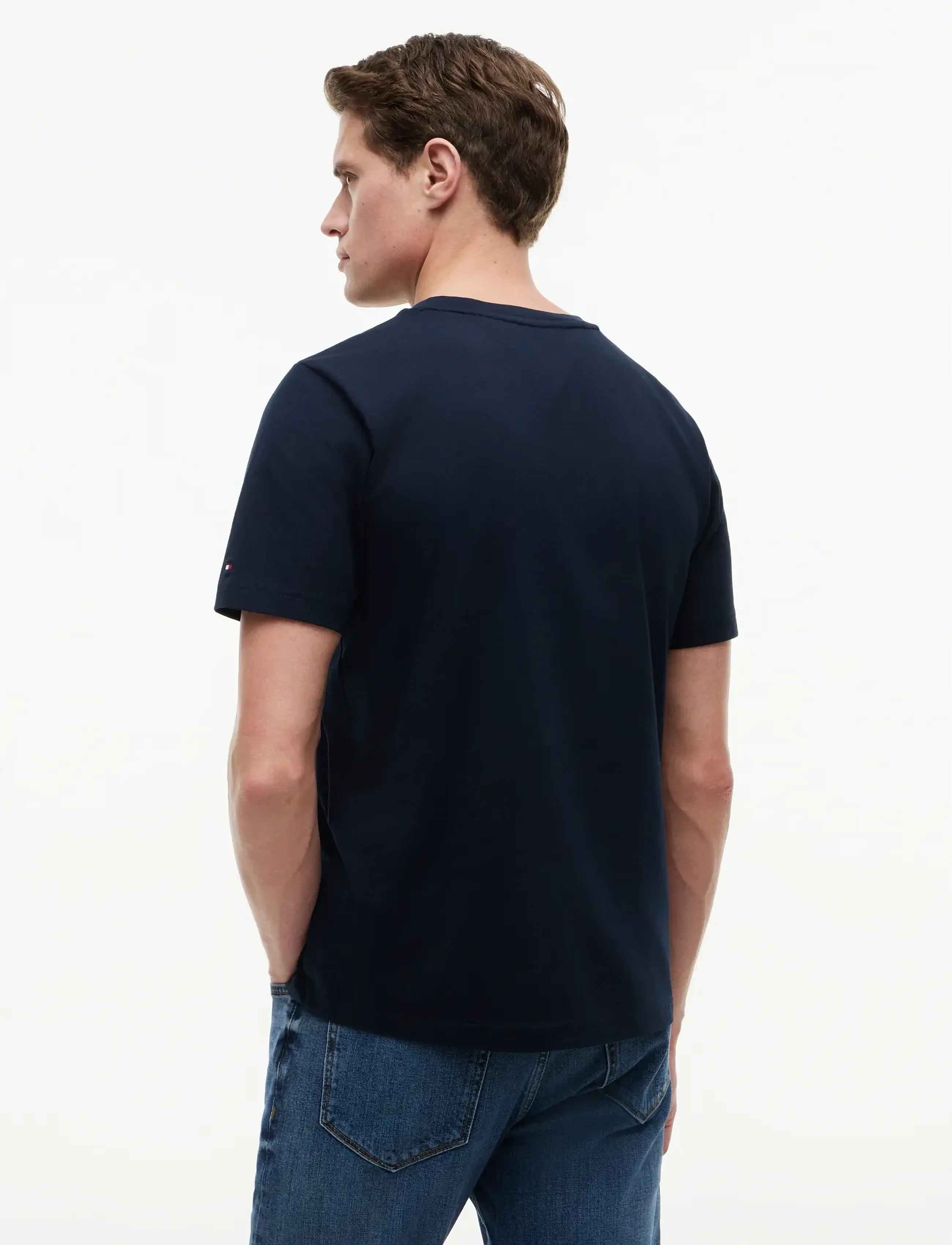 Tommy Hilfiger - BRAND LOVE NEW RWB REG TEE - kortærmede t-shirts - desert sky - 2