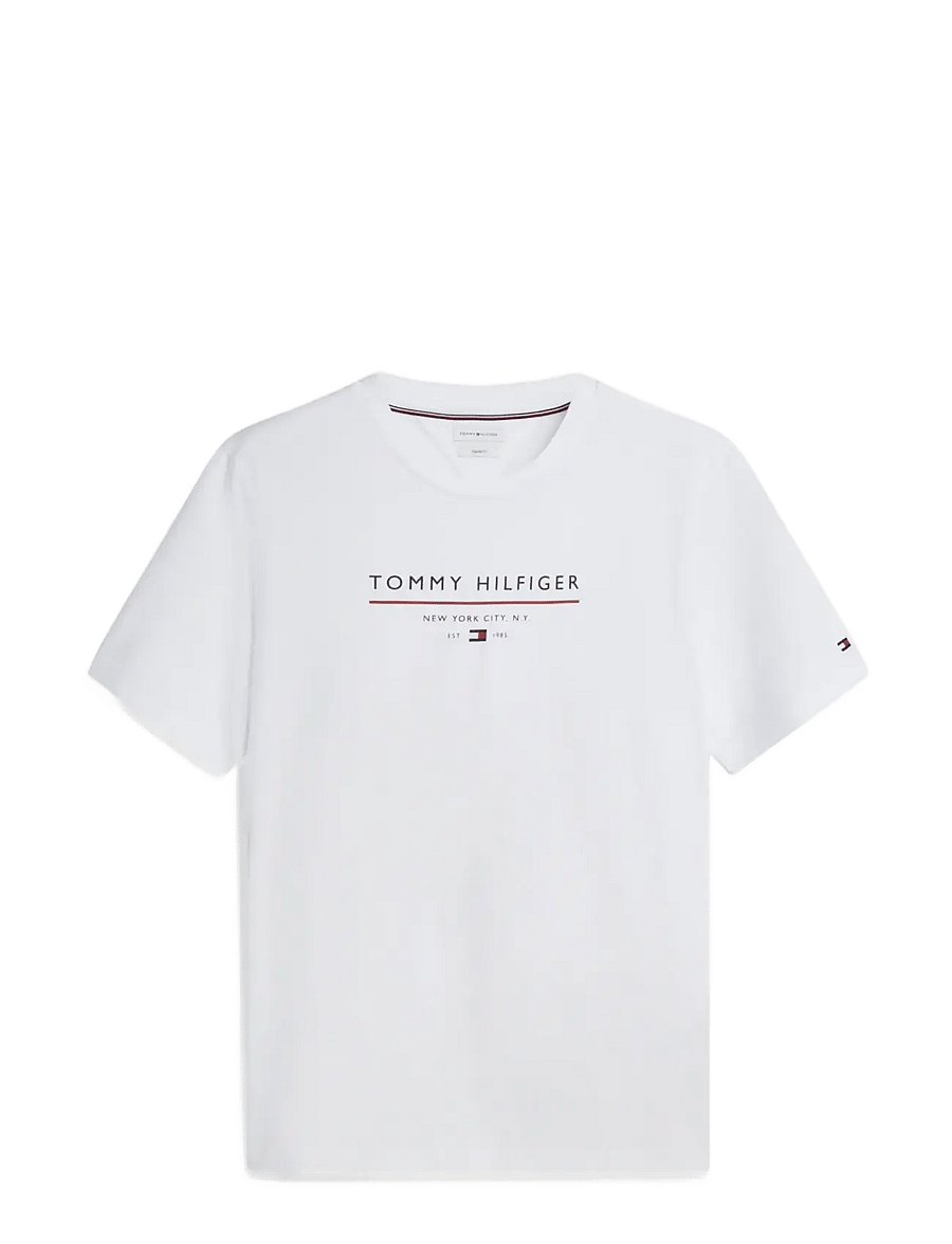 Tommy Hilfiger - BRAND LOVE NEW RWB REG TEE - short-sleeved t-shirts - white - 1