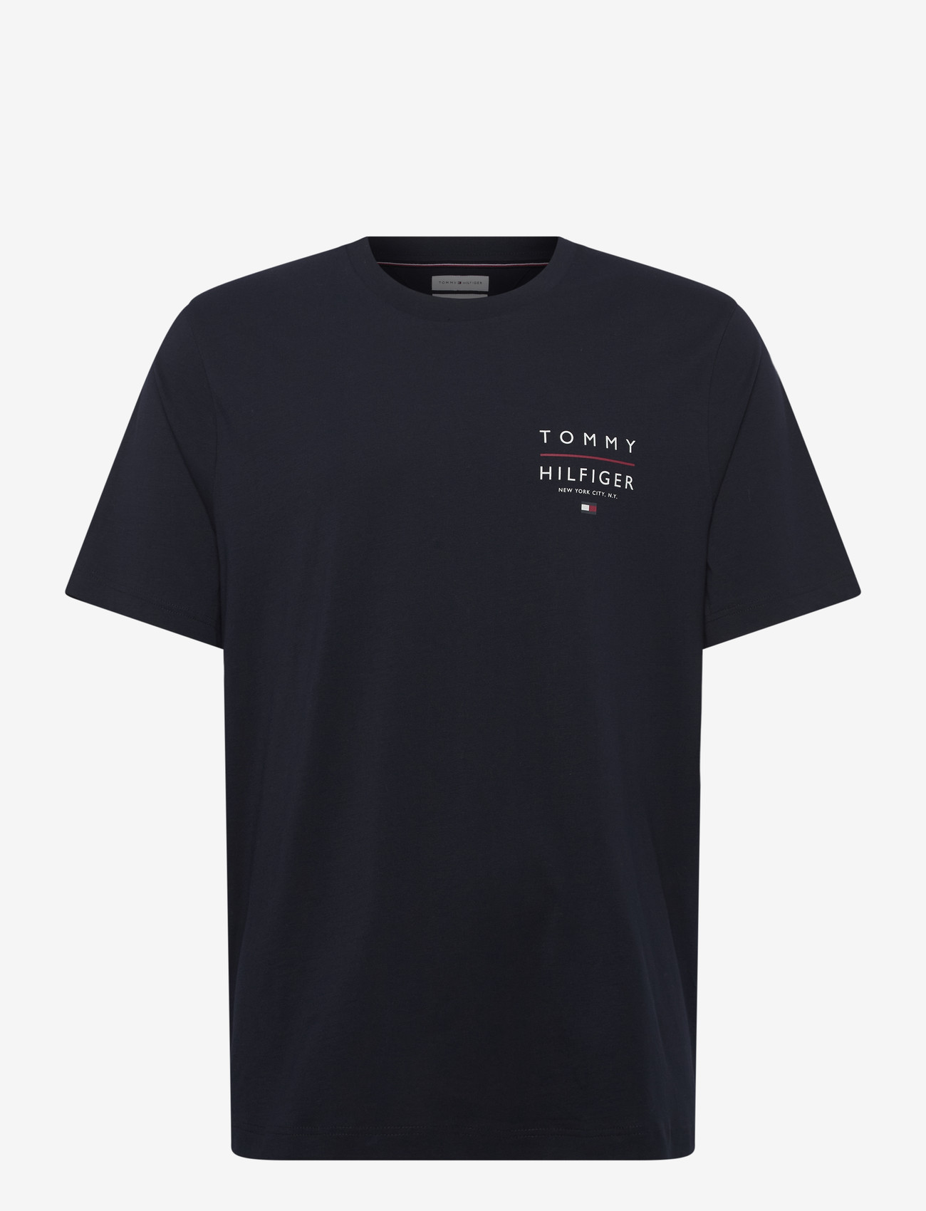 Tommy Hilfiger - BRAND LOVE LEFT CHEST RWB TEE - short-sleeved t-shirts - desert sky - 0