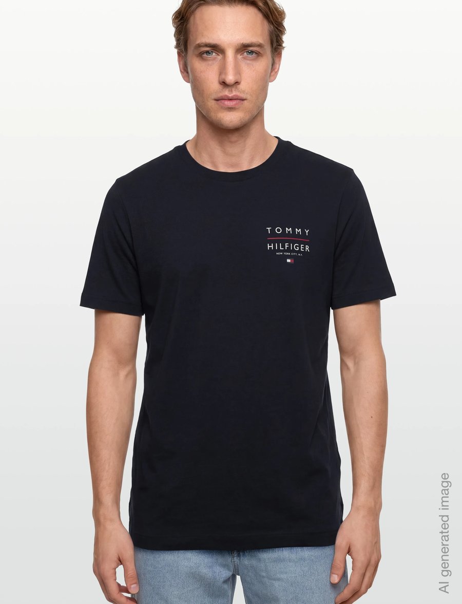 Tommy Hilfiger - BRAND LOVE LEFT CHEST RWB TEE - lyhythihaiset - desert sky - 3