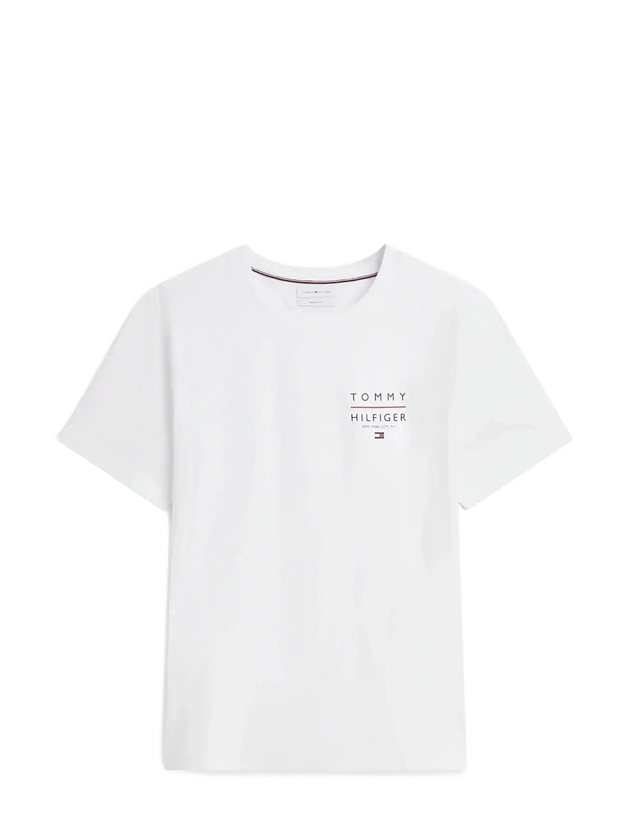 Tommy Hilfiger - BRAND LOVE LEFT CHEST RWB TEE - short-sleeved t-shirts - white - 1