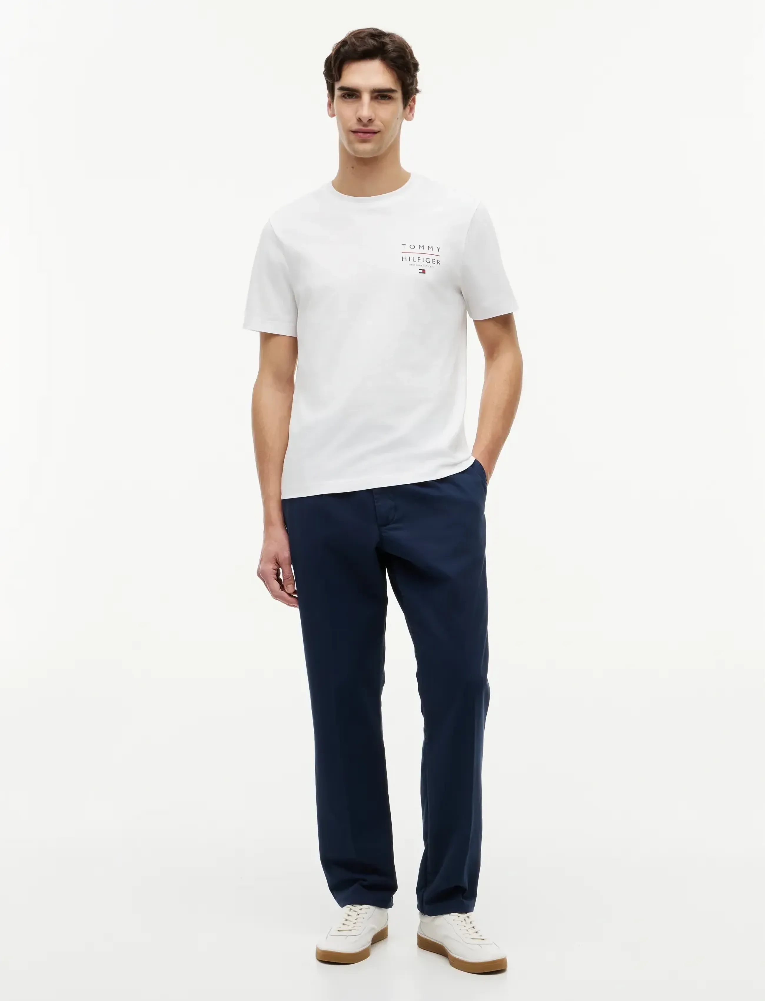 Tommy Hilfiger - BRAND LOVE LEFT CHEST RWB TEE - kortærmede t-shirts - white - 4