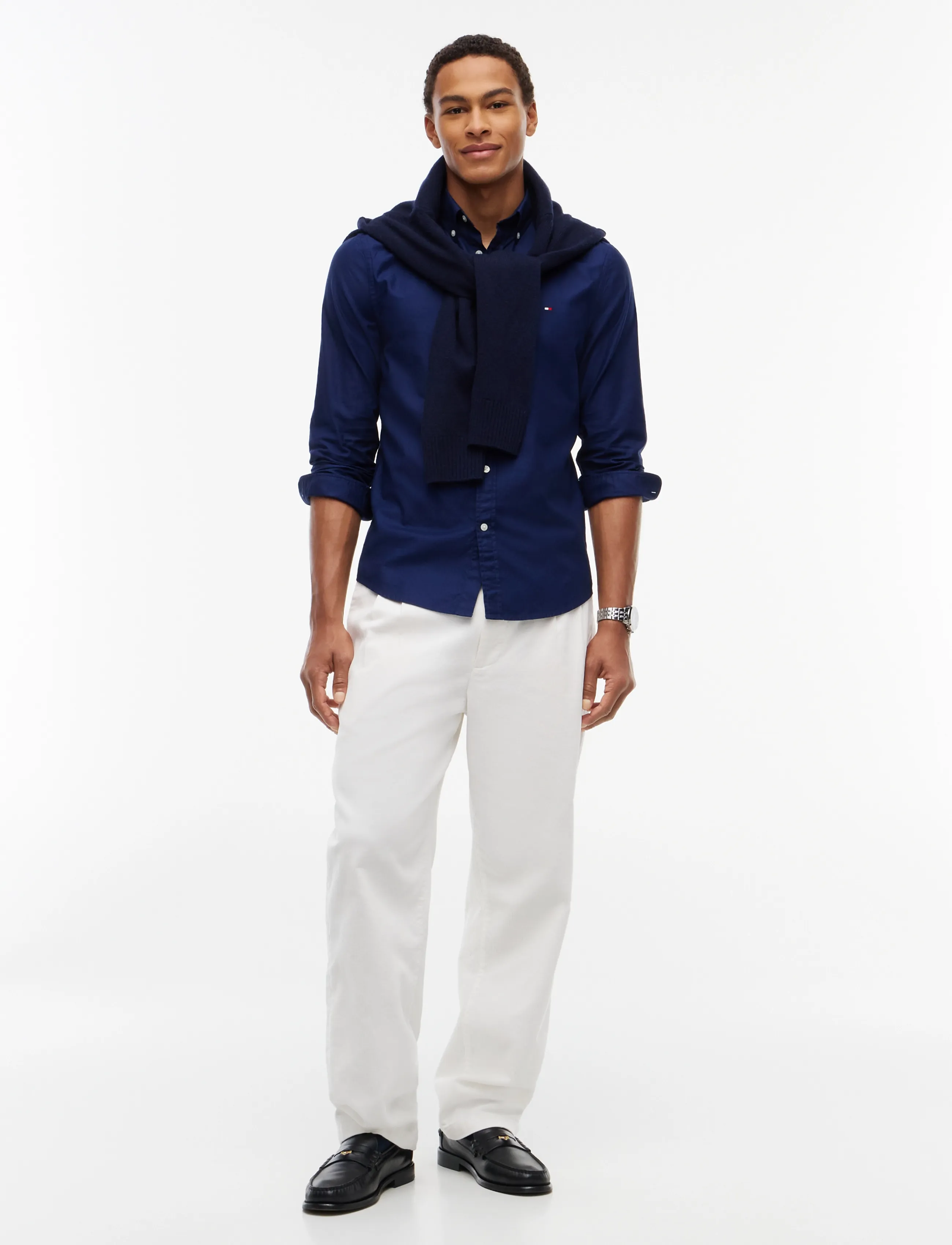 Tommy Hilfiger - FLEX DOBBY SF SHIRT - casual shirts - carbon navy - 4