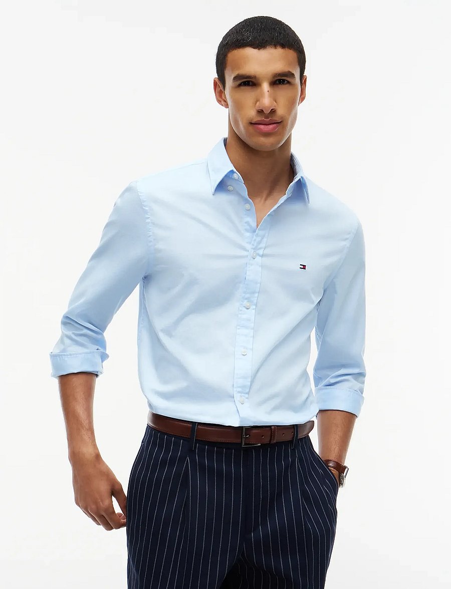 Tommy Hilfiger - FLEX DOBBY SF SHIRT - casual hemden - sweet blue - 0