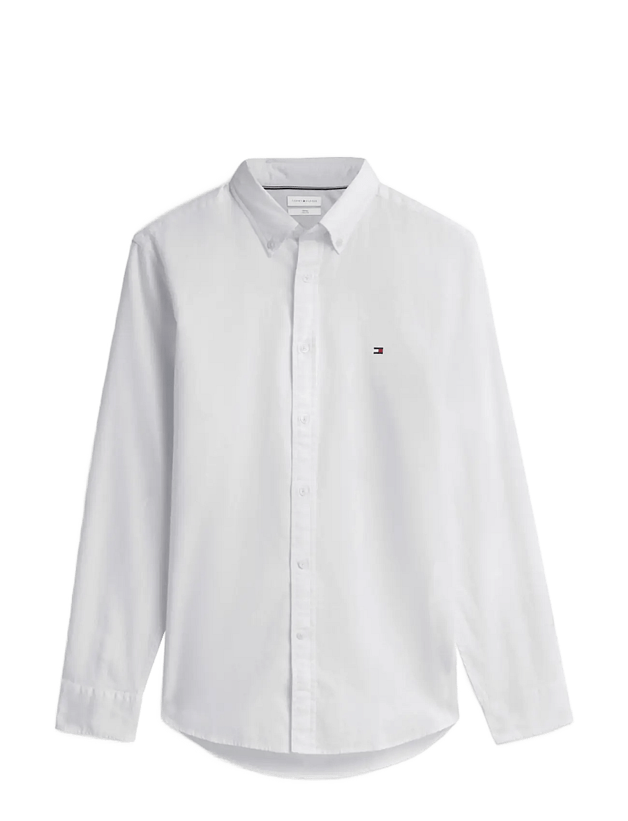 Tommy Hilfiger - FLEX DOBBY SF SHIRT - freizeithemden - white - 1