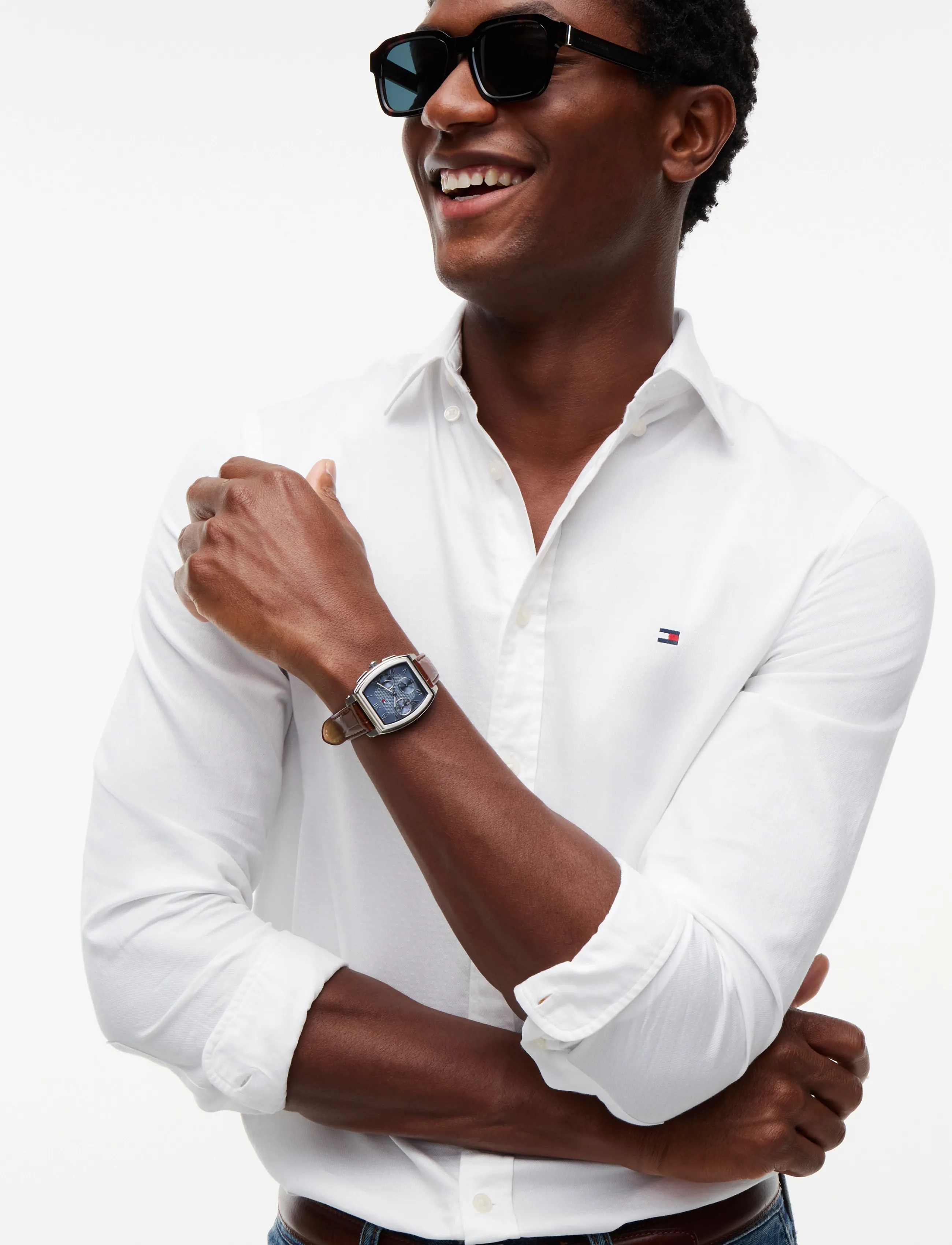 Tommy Hilfiger - FLEX DOBBY SF SHIRT - freizeithemden - white - 3