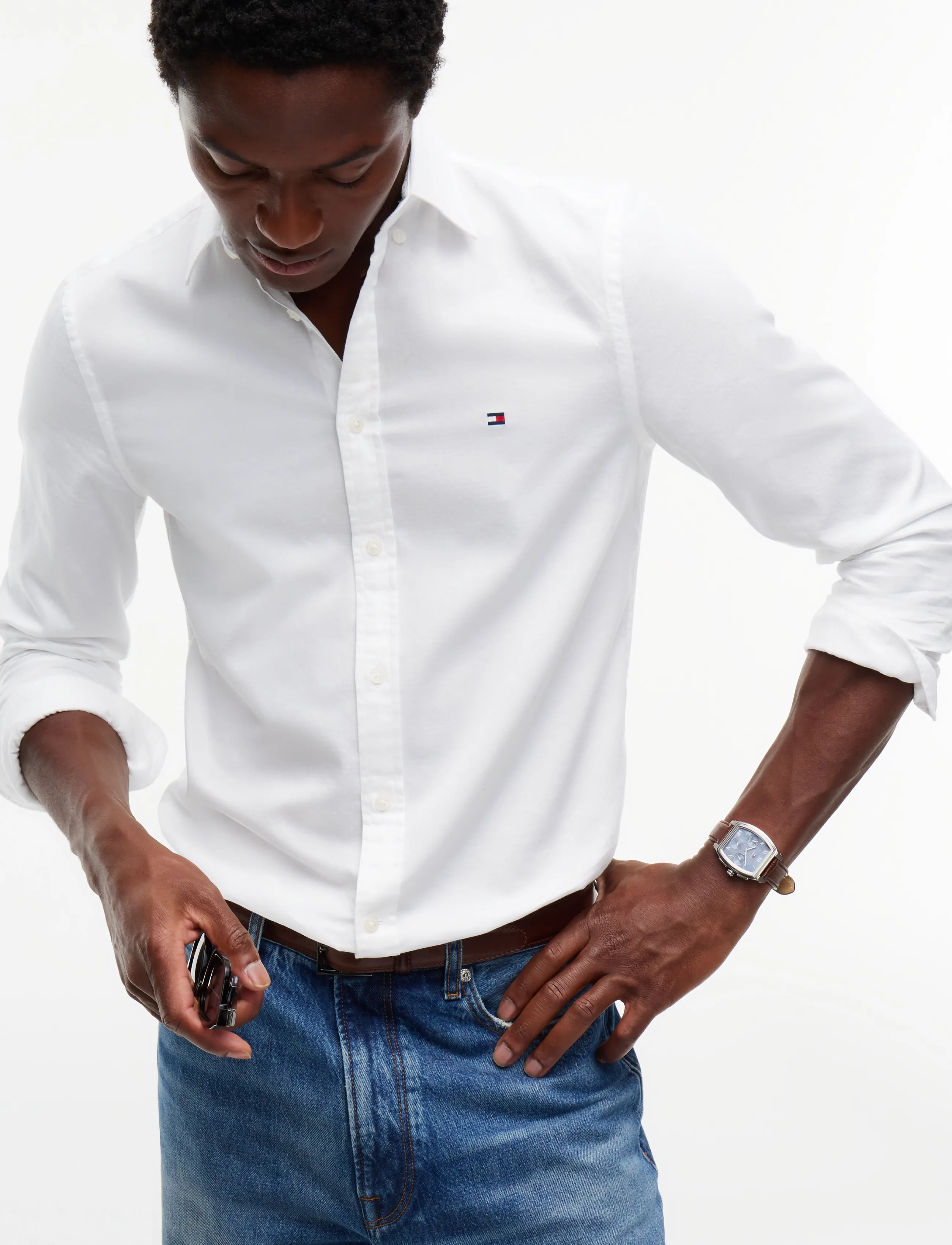 TOMMY HILFIGER Flex Dobby Sf Shirt casual skjortor herr – bild 6
