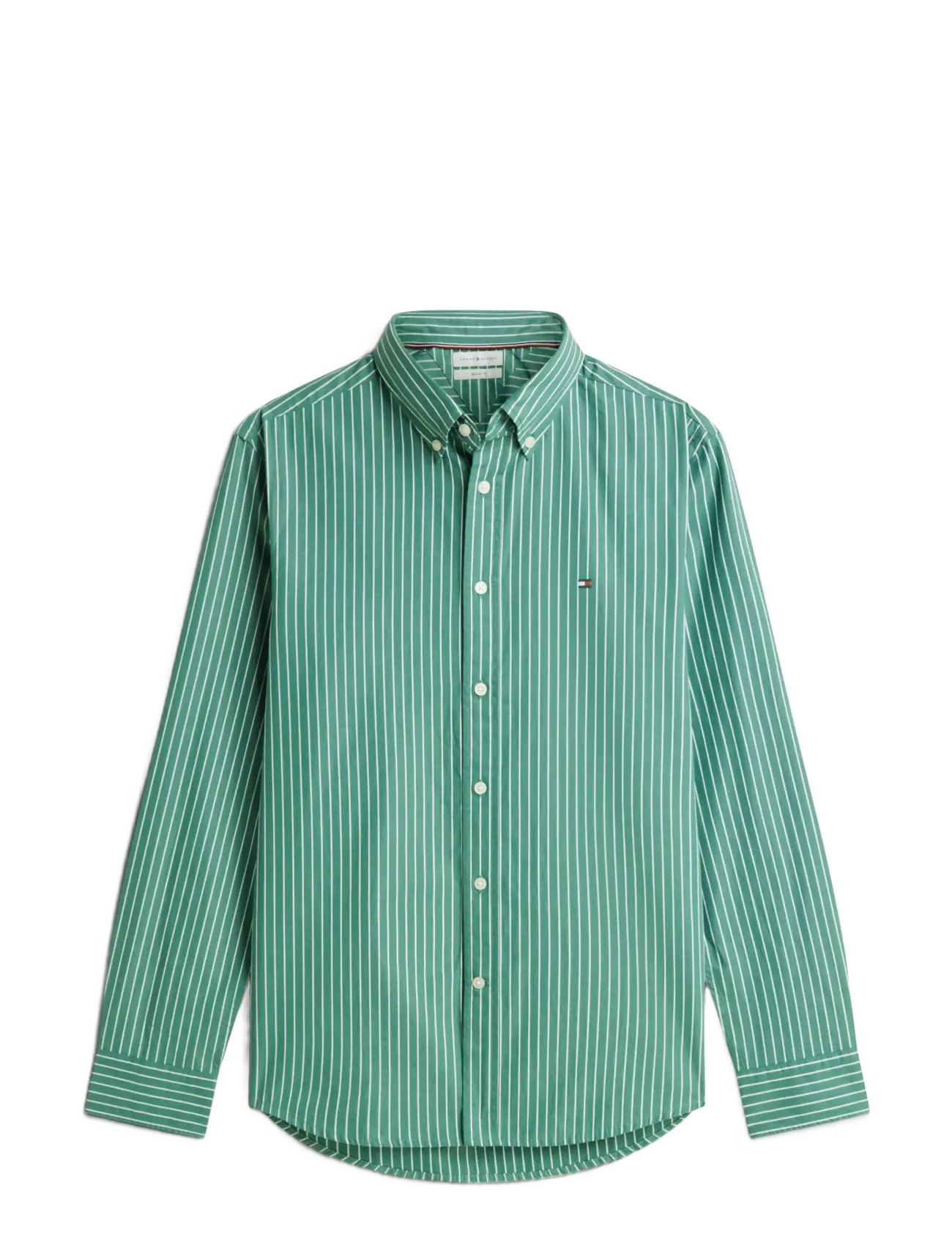Tommy Hilfiger - FLEX HAIRLINE POPLIN RF SHIRT - alaskan green   stripe - 1